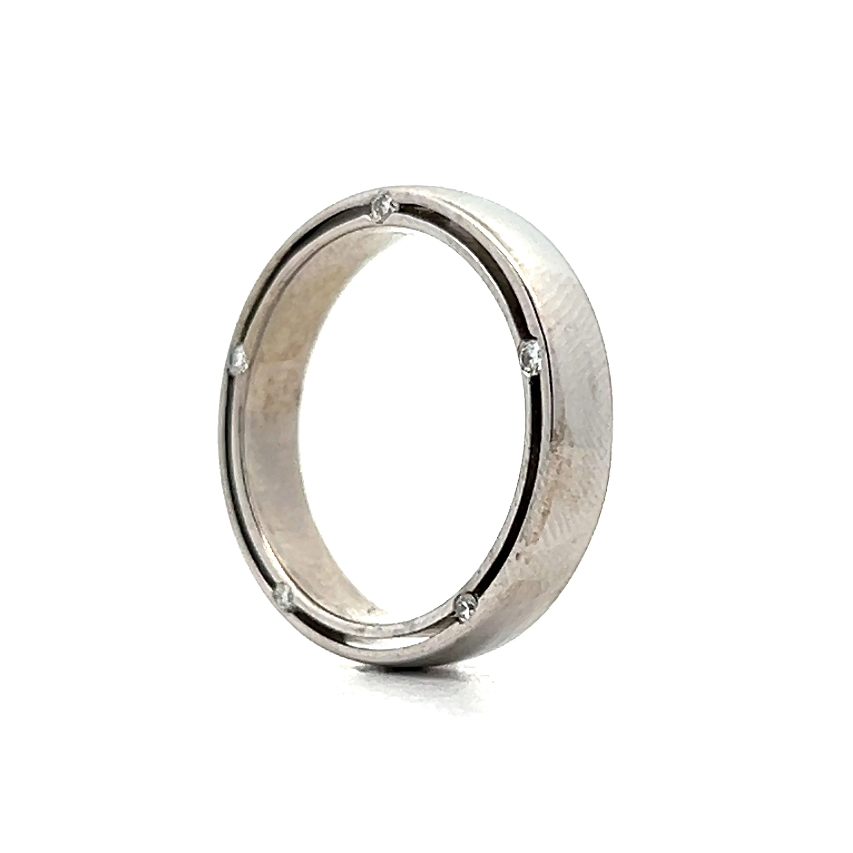 .15 Diamond Double Band in 14k White Gold - Image 5