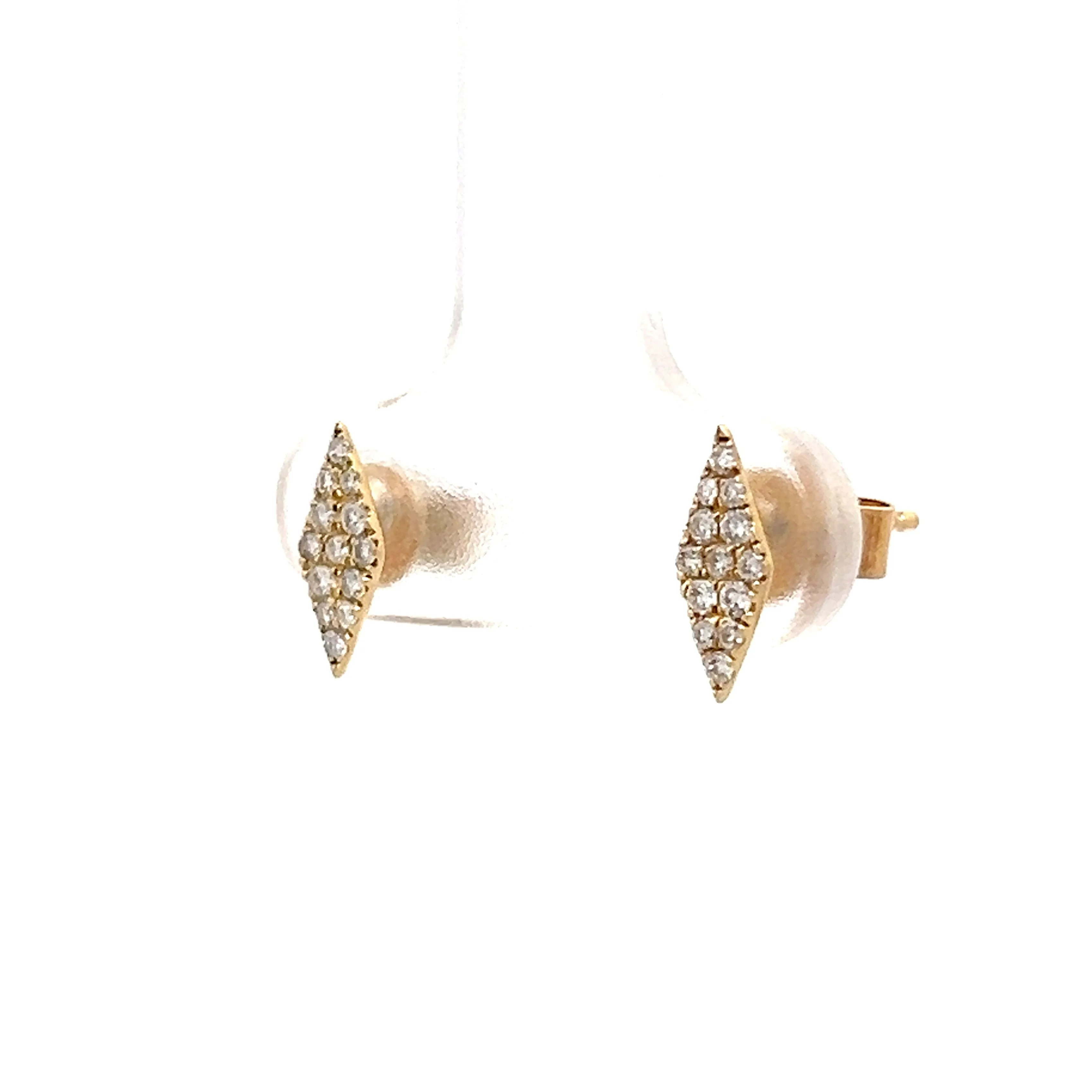 .15 Kite Shaped Diamond Stud Earrings in 14k - Image 2