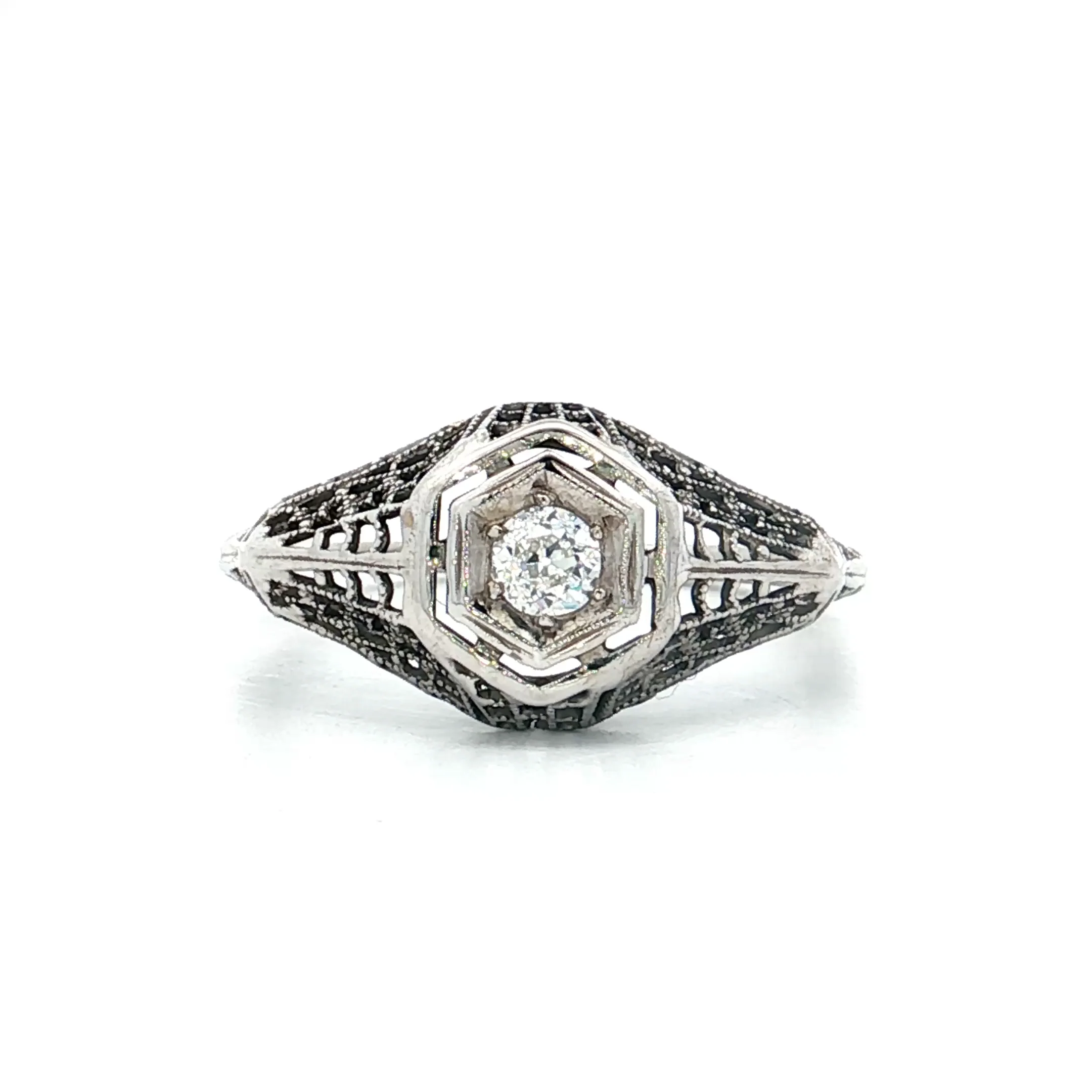 .15 Vintage Art Deco Diamond Engagement Ring 18k