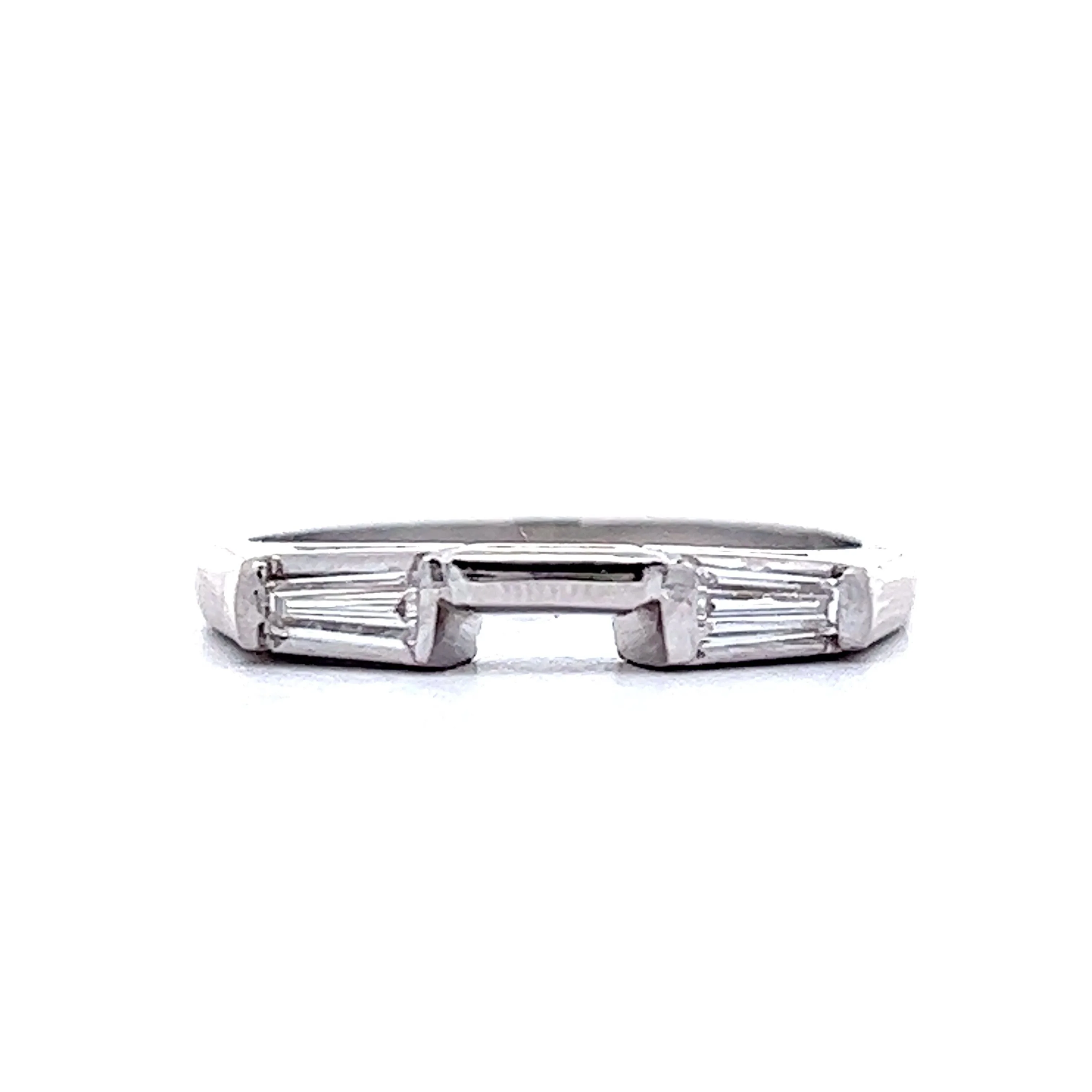 .15 Tapered Baguette Diamond Wedding Band in Platinum