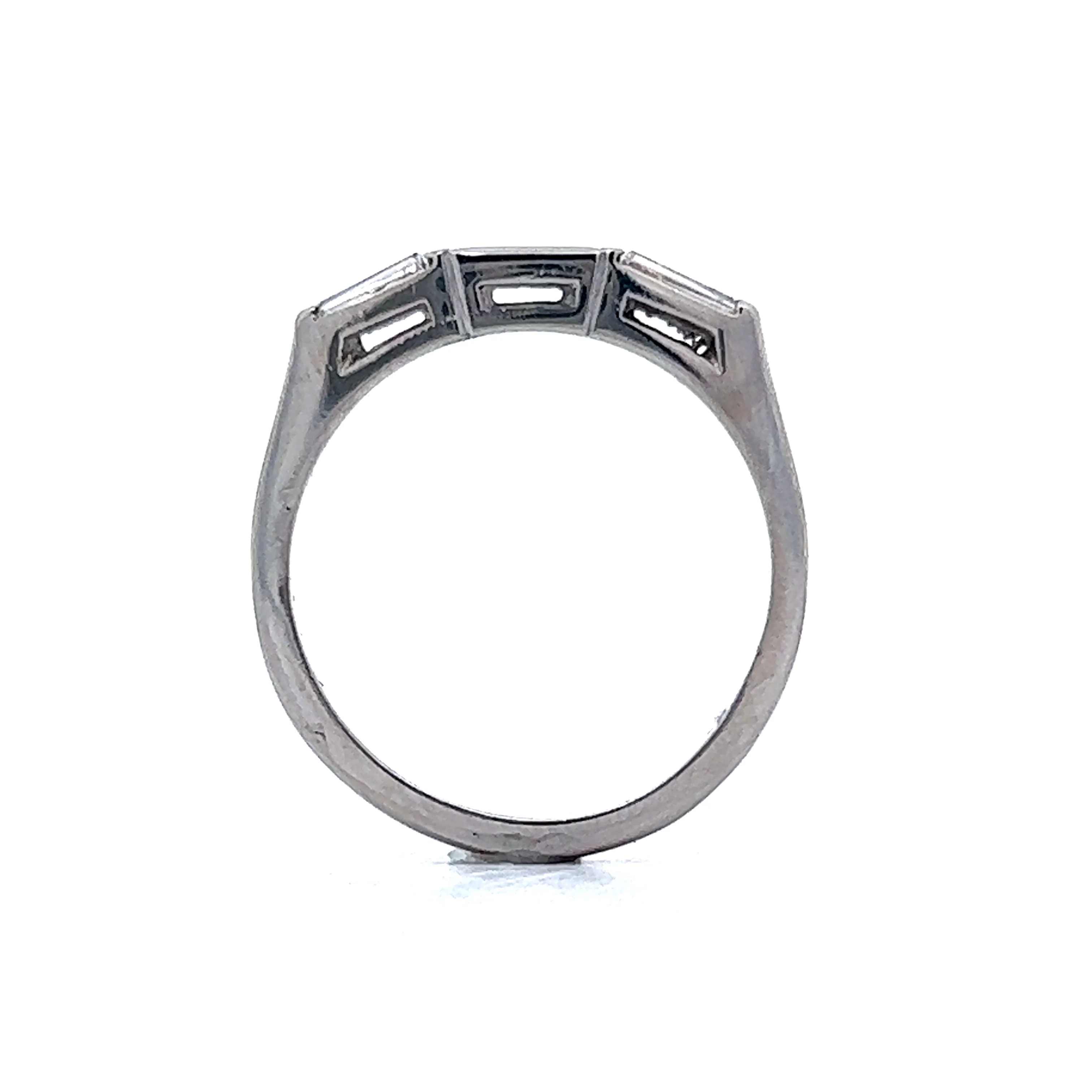 .15 Tapered Baguette Diamond Wedding Band in Platinum - Image 4