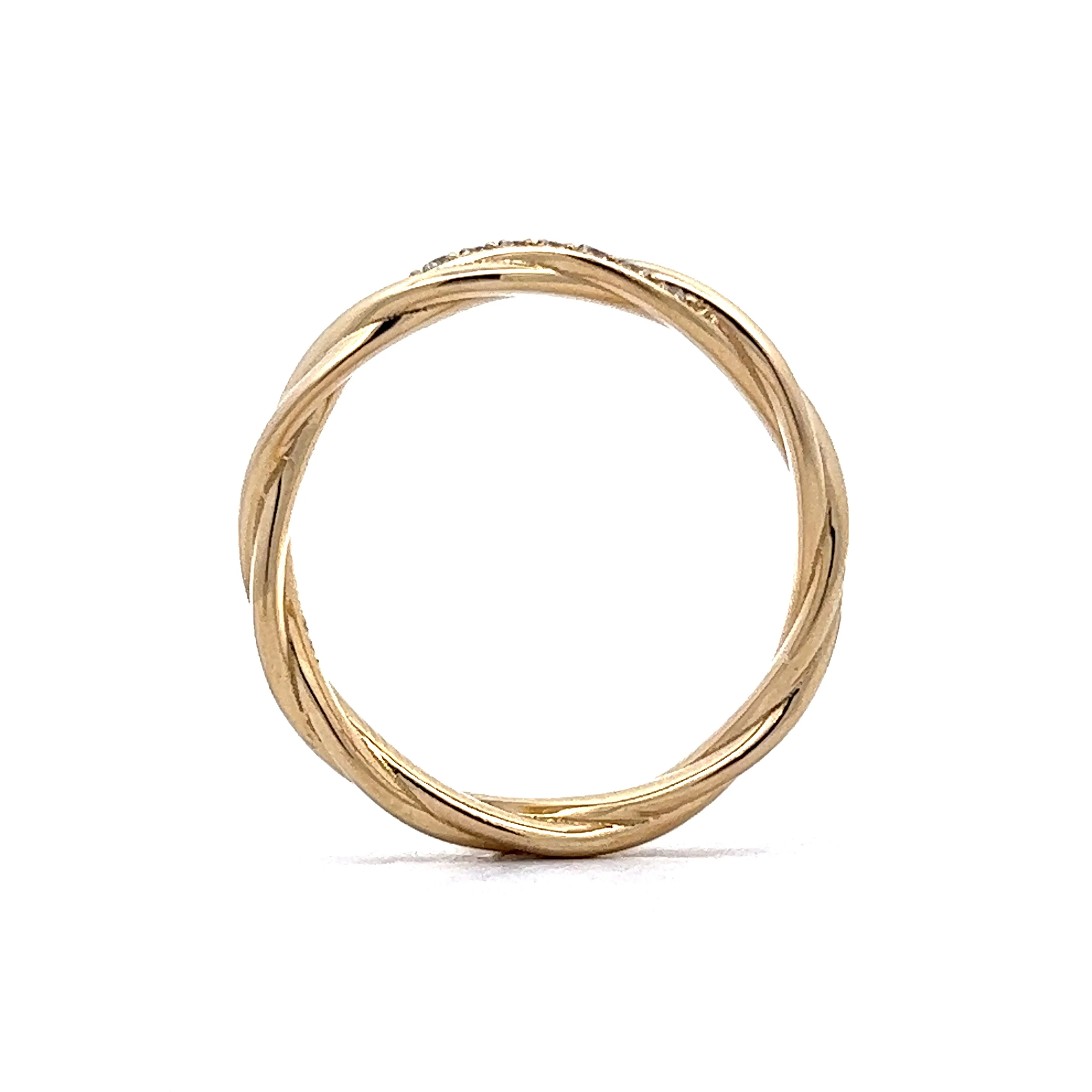 Men's Diamond Wedding Band in 14k Yellow Gold - Image 4