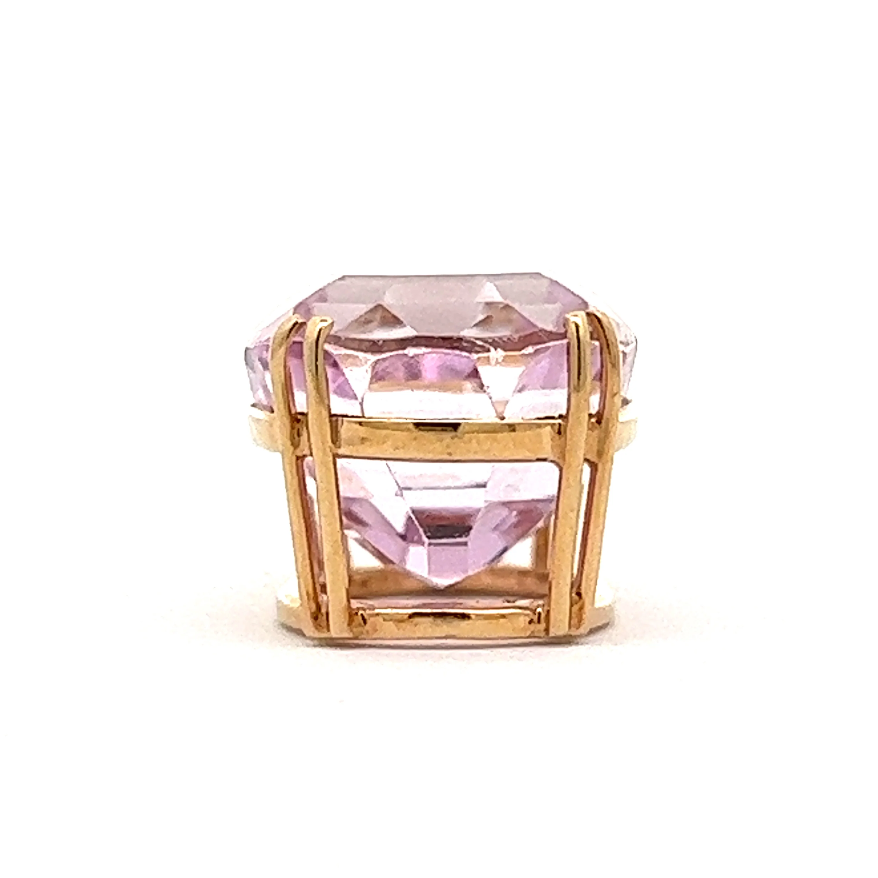 16.20 Oval Cut Kunzite Pendant in 14k Yellow Gold - Image 2