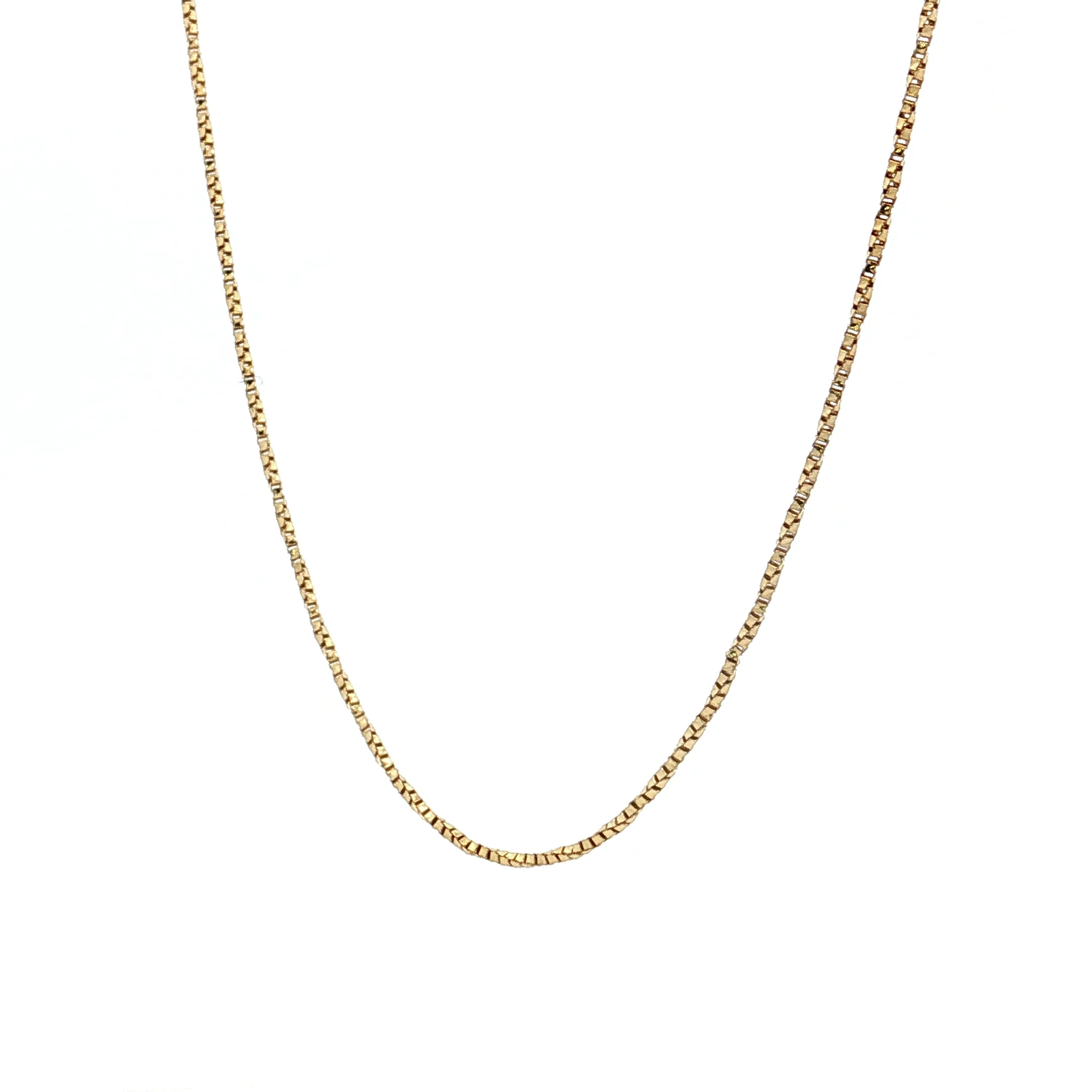 16.75" Twisted Box Chain Necklace 14k Yellow Gold - Image 2