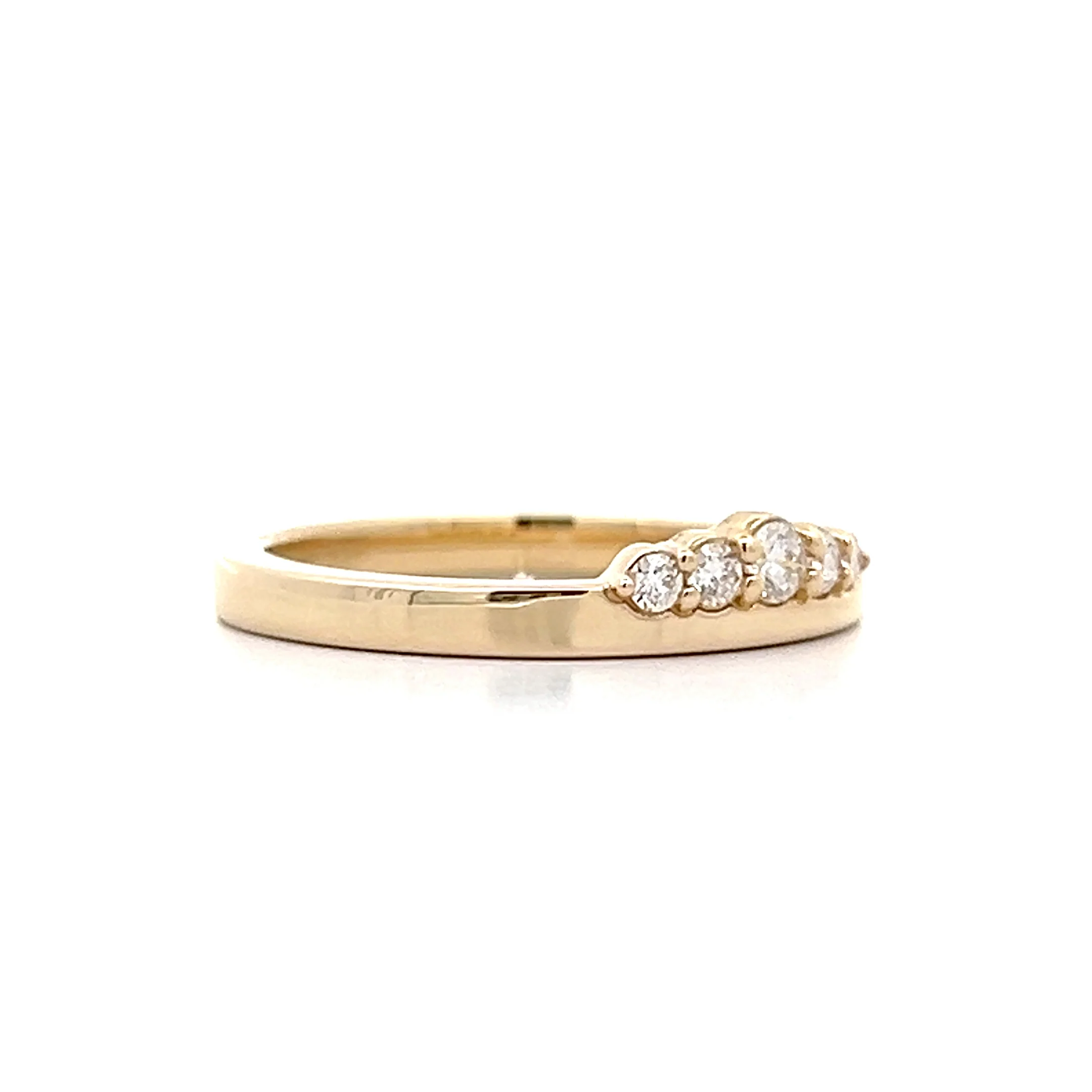 .16 Five Stone Diamond Wedding Band in 14k Yellow Gold - Image 3
