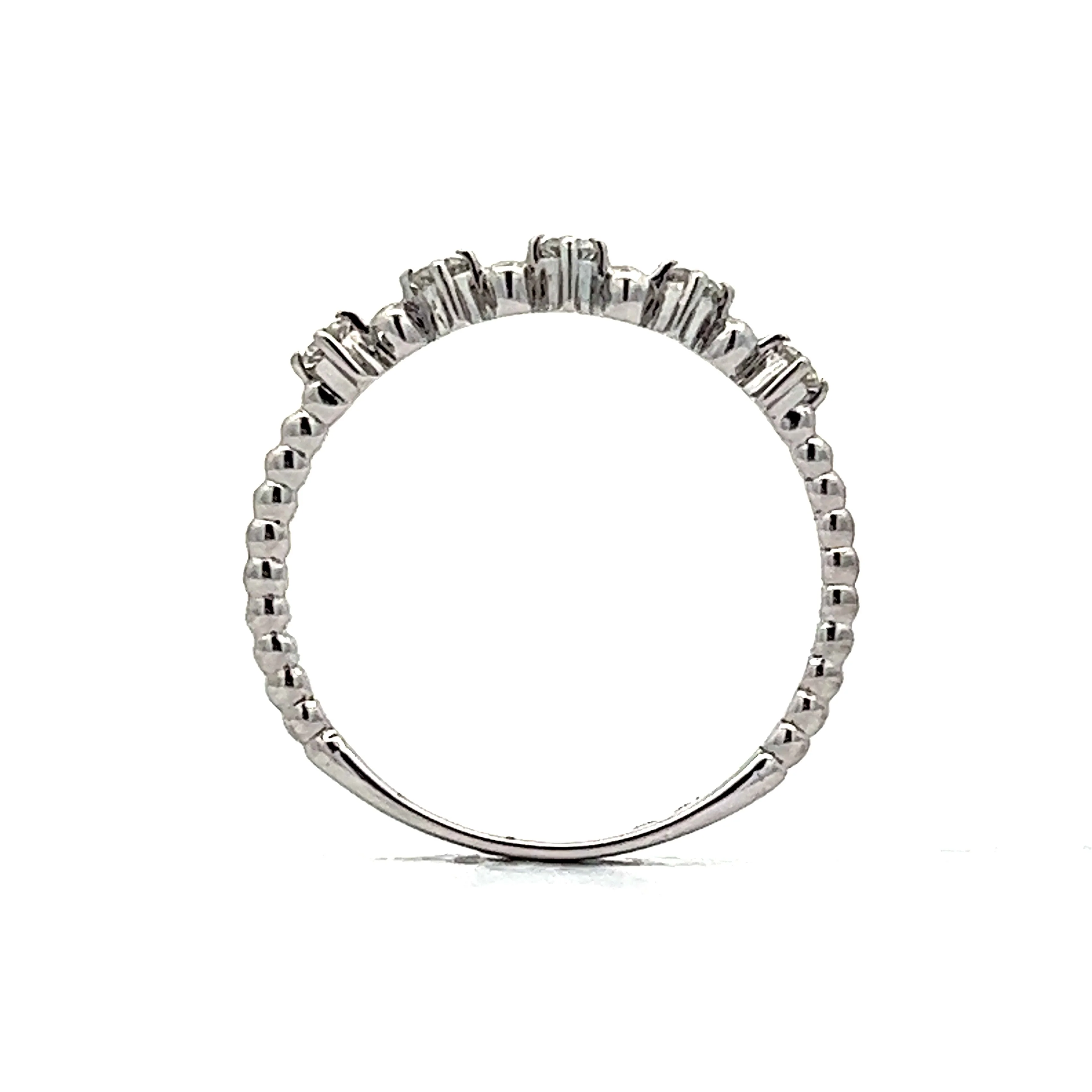 .16 Five Stone Diamond Wedding Band in White Gold - Image 5