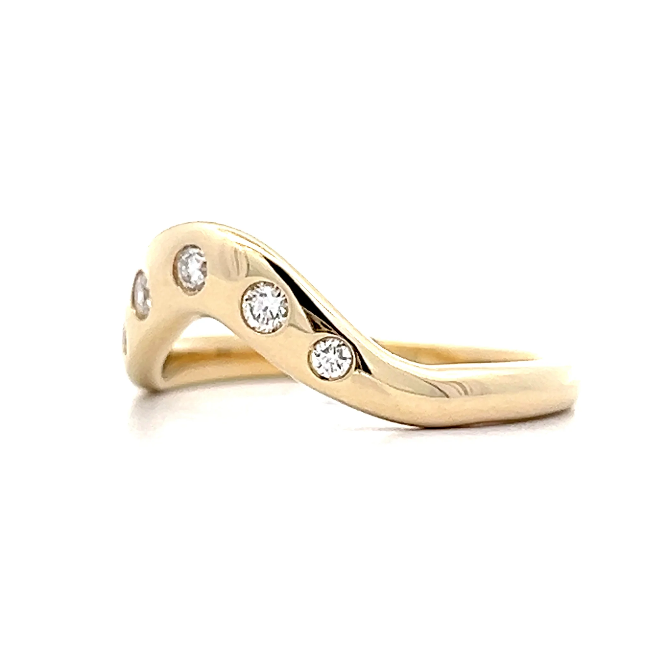 .16 Flush Set Diamond Contour Band in 14k - Image 2