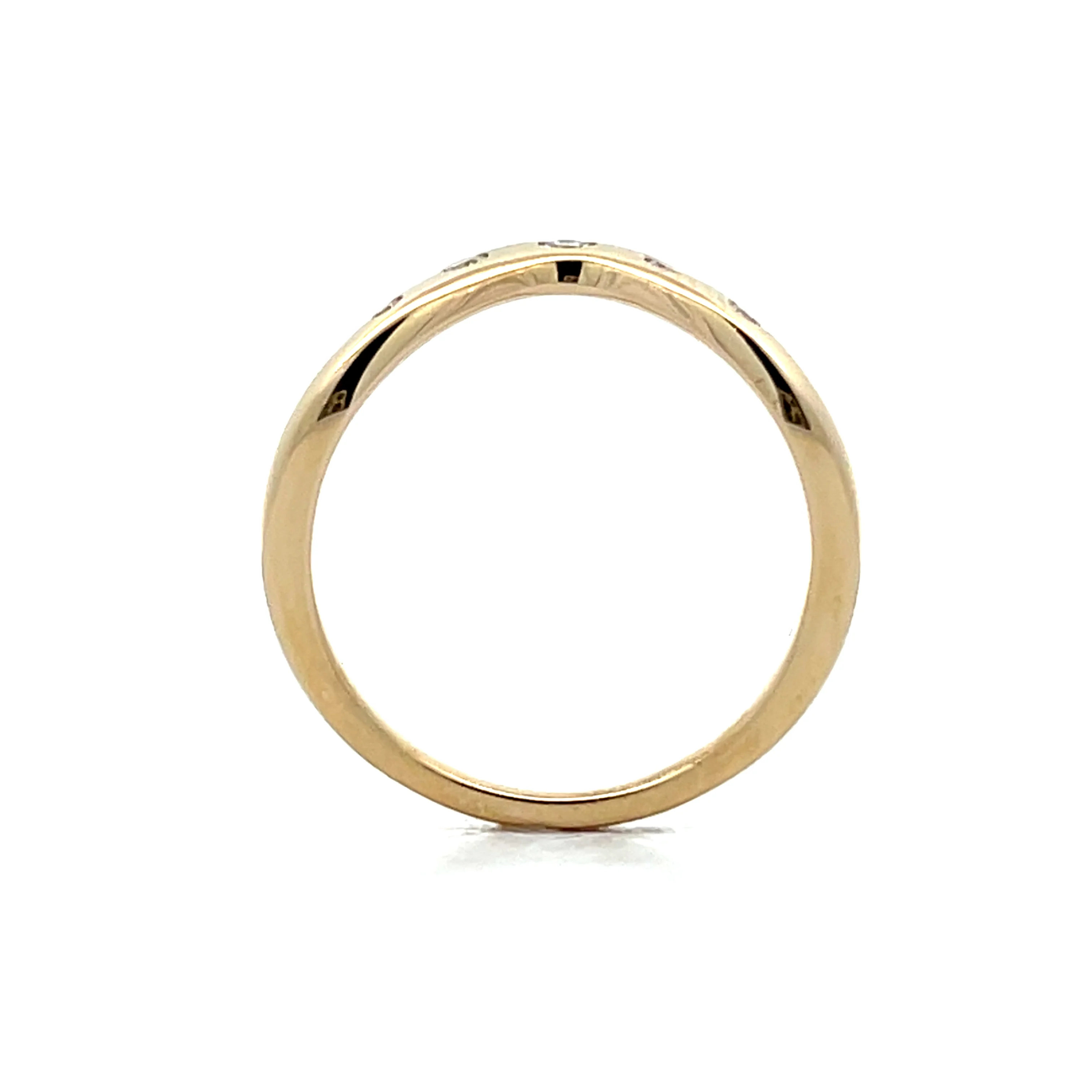 .16 Flush Set Diamond Contour Band in 14k - Image 4