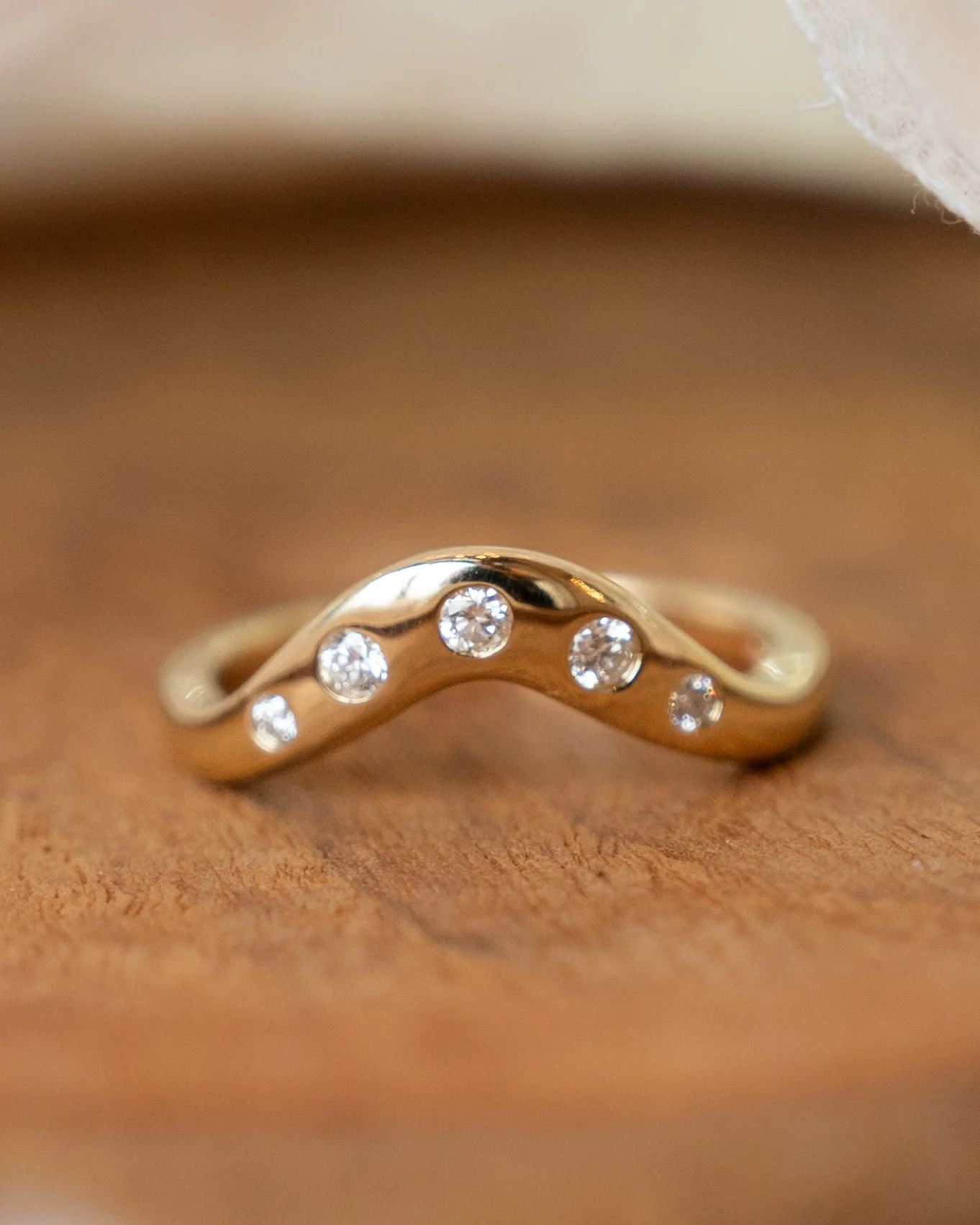 .16 Flush Set Diamond Contour Band in 14k - Image 7
