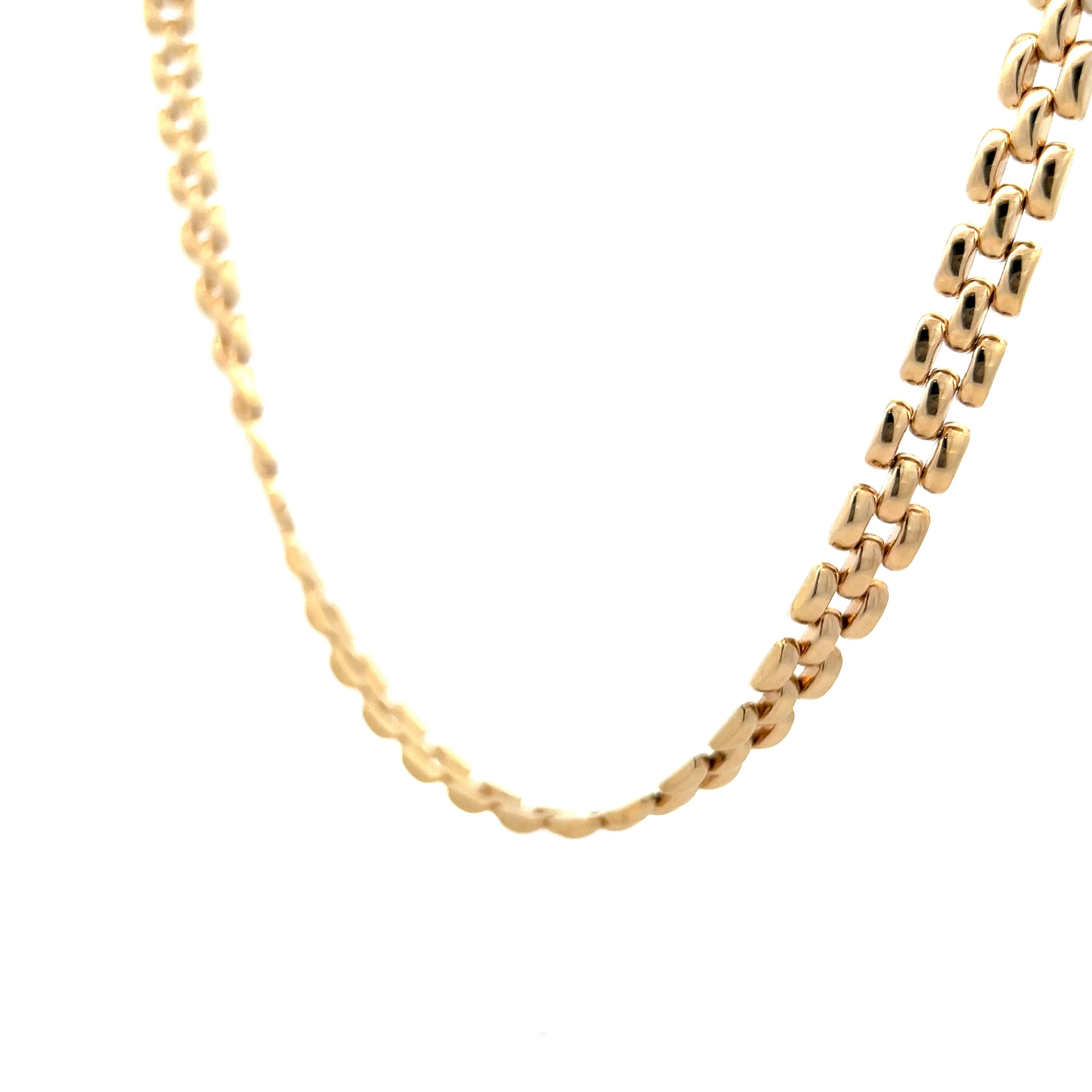 16 Inch Panther Link Necklace in 14k Yellow Gold - Image 2