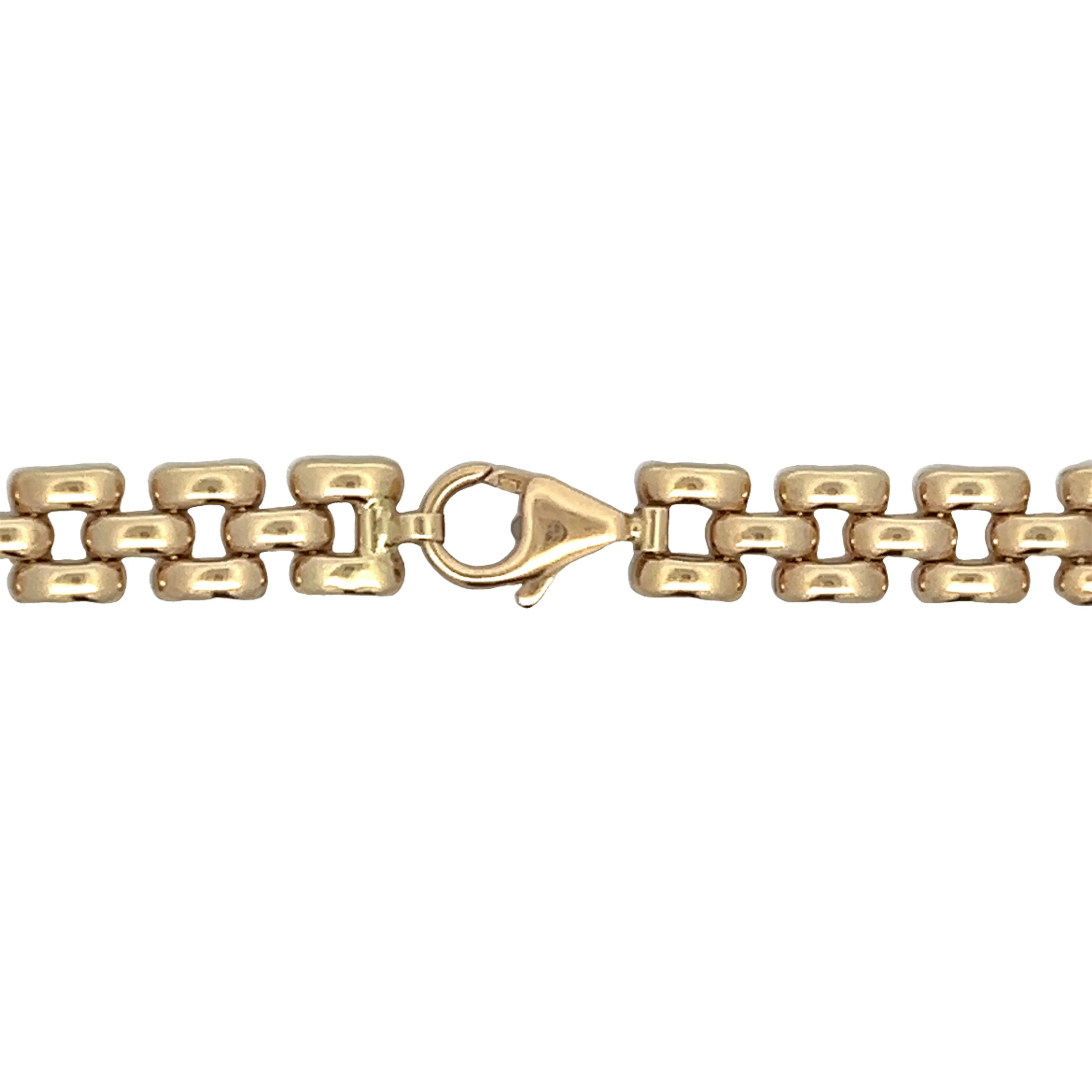 16 Inch Panther Link Necklace in 14k Yellow Gold - Image 5
