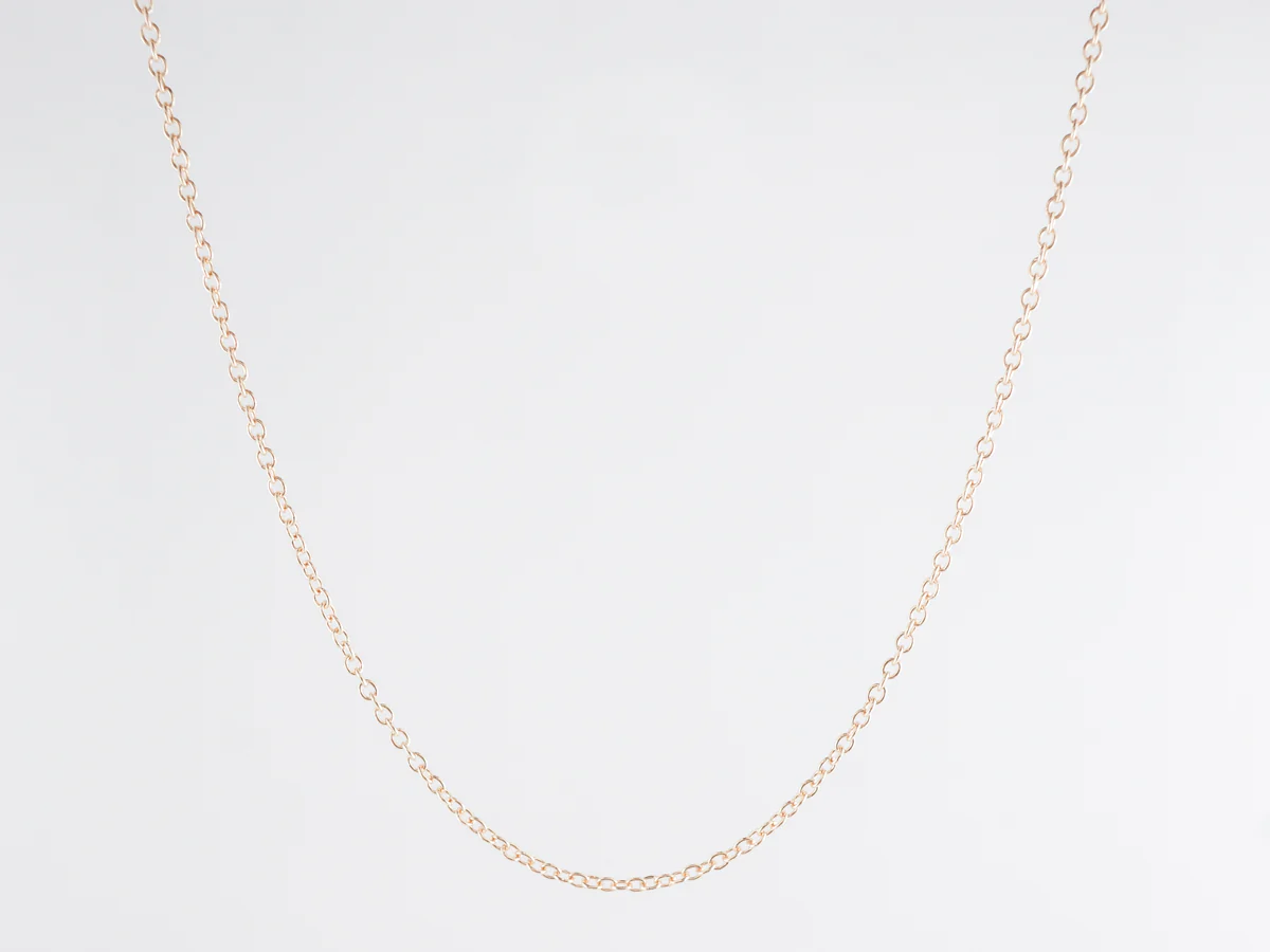 16 Inch Simple Chain Necklace in 14k Yellow Gold - Image 2