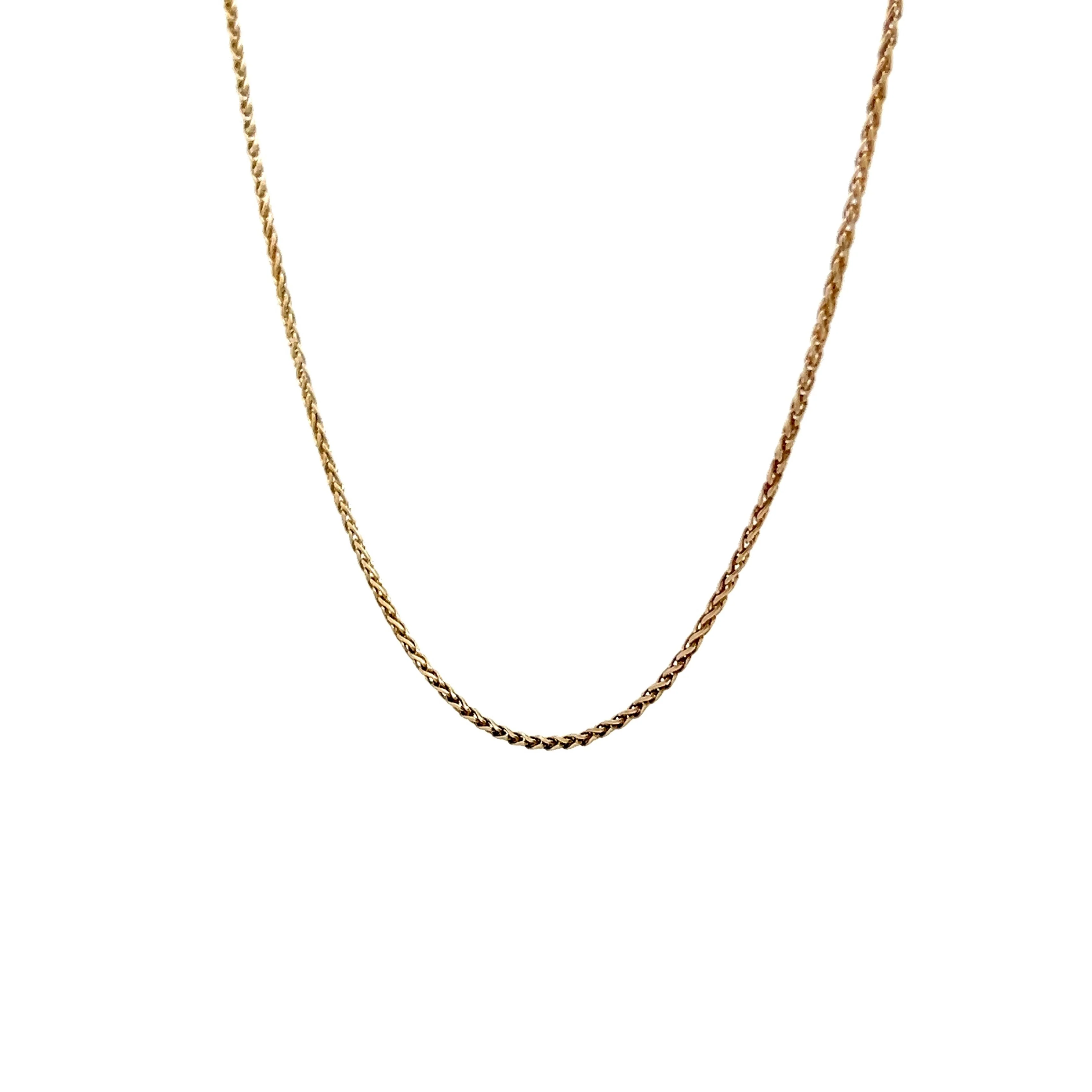 16 Inch Wheat Chain Necklace in 14k Yellow Gold - Image 2