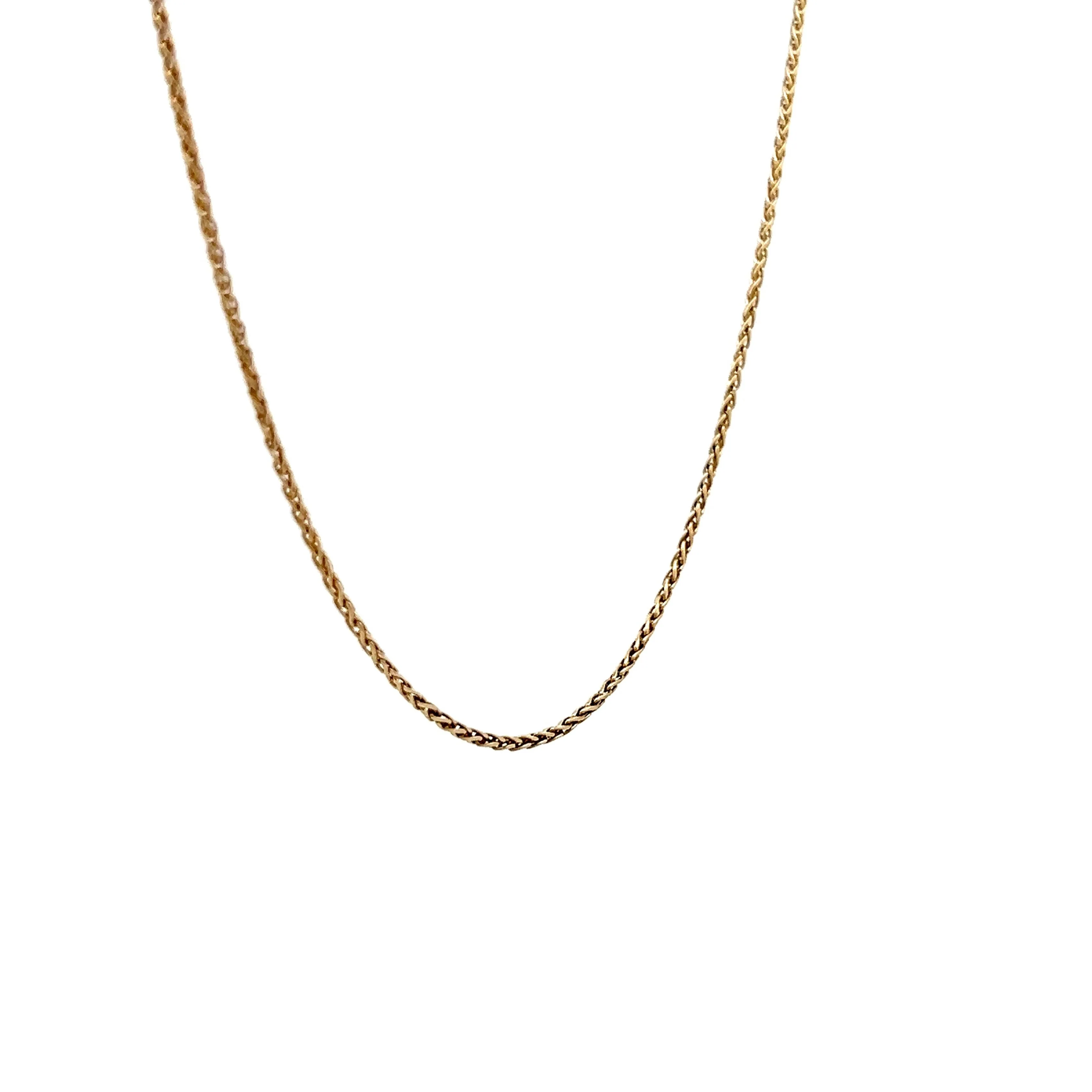 16 Inch Wheat Chain Necklace in 14k Yellow Gold - Image 3