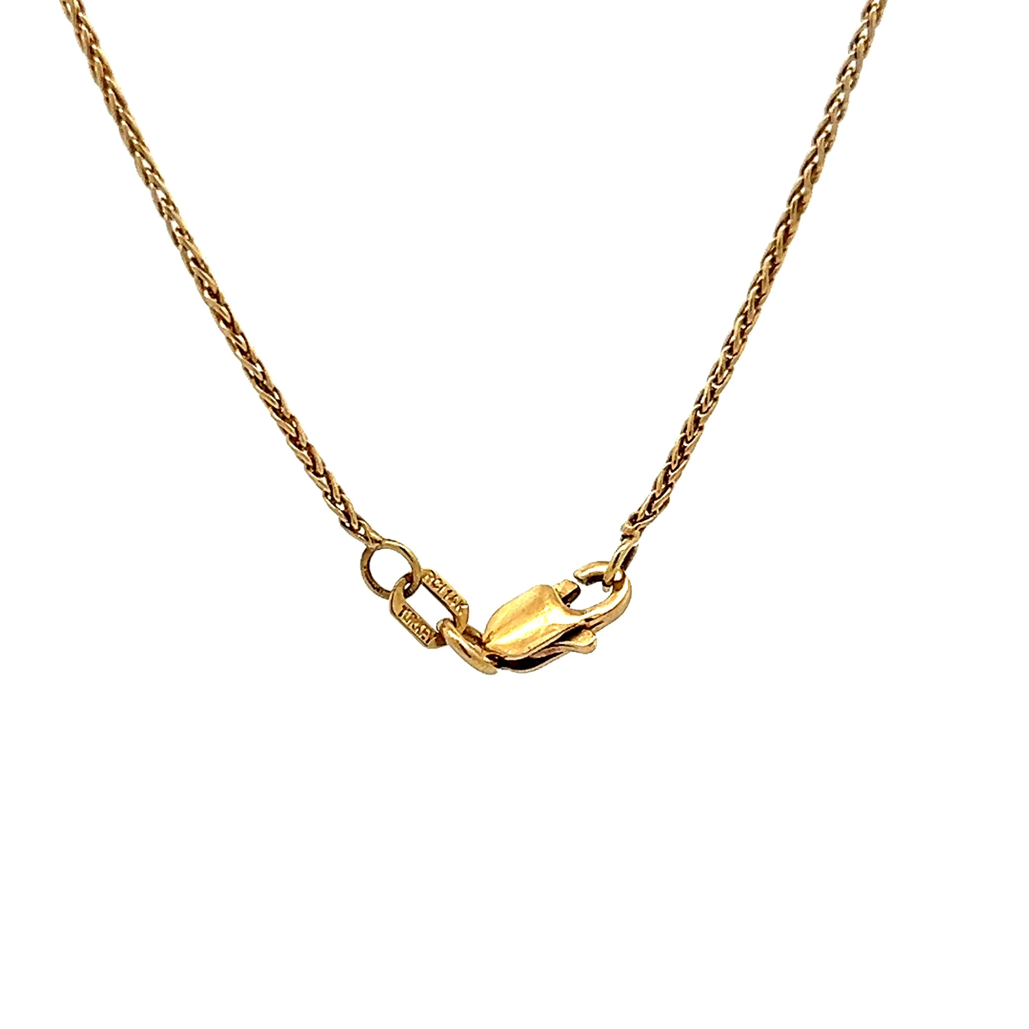 16 Inch Wheat Chain Necklace in 14k Yellow Gold - Image 4