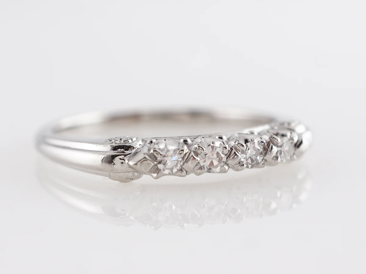 .16 Mid-Century Diamond Wedding Band in Platinum - Image 3