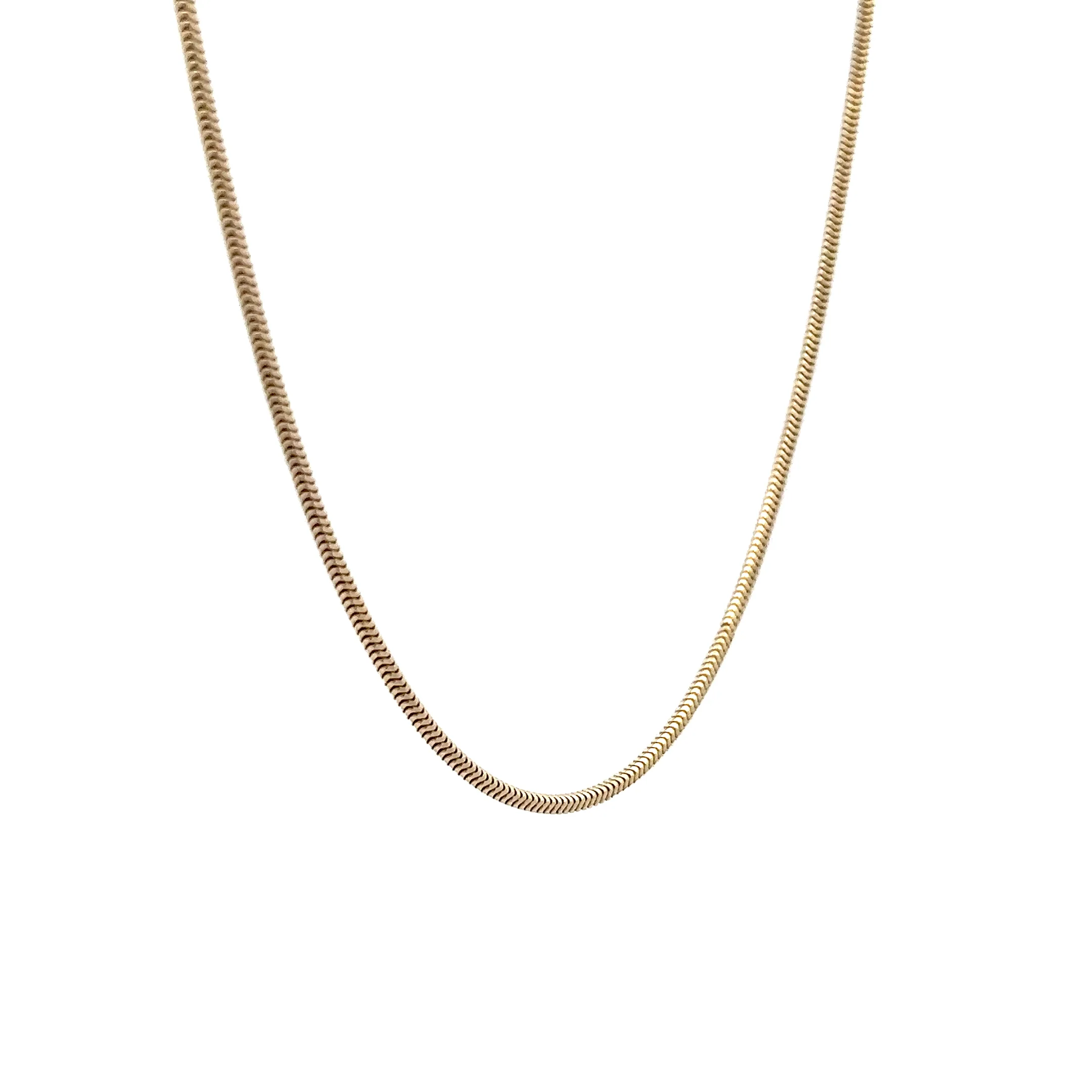 16" Snake Chain Style Necklace in 14k Yellow Gold - Image 3