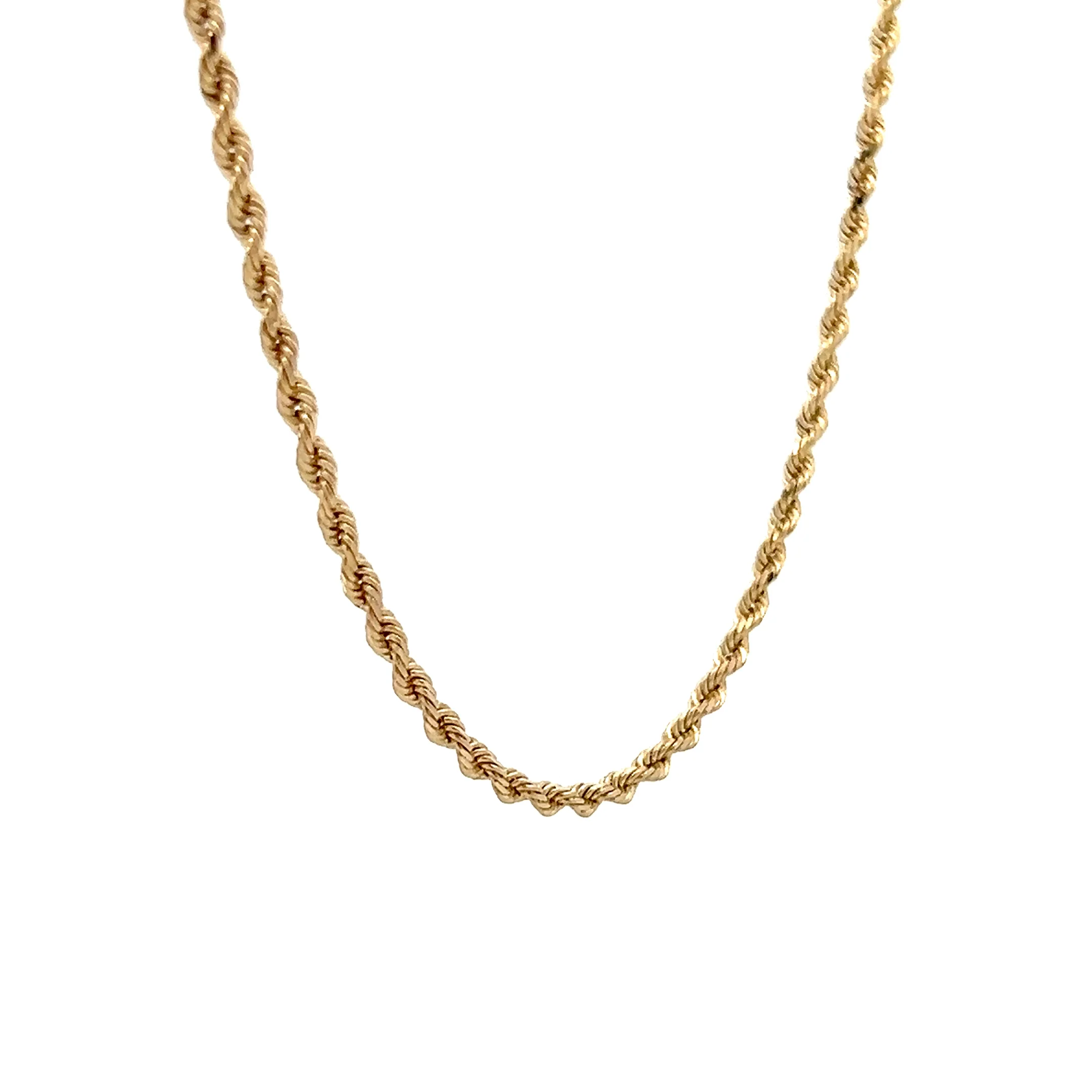 16" Twisted Rope Chain Necklace in 14k Yellow Gold - Image 3