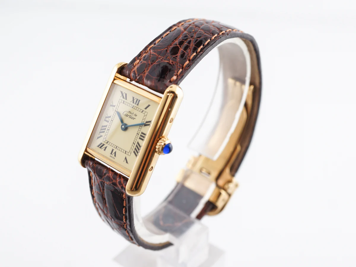 1613 Cartier Tank Women's Watch in Yellow Gold Vermeil - Image 2