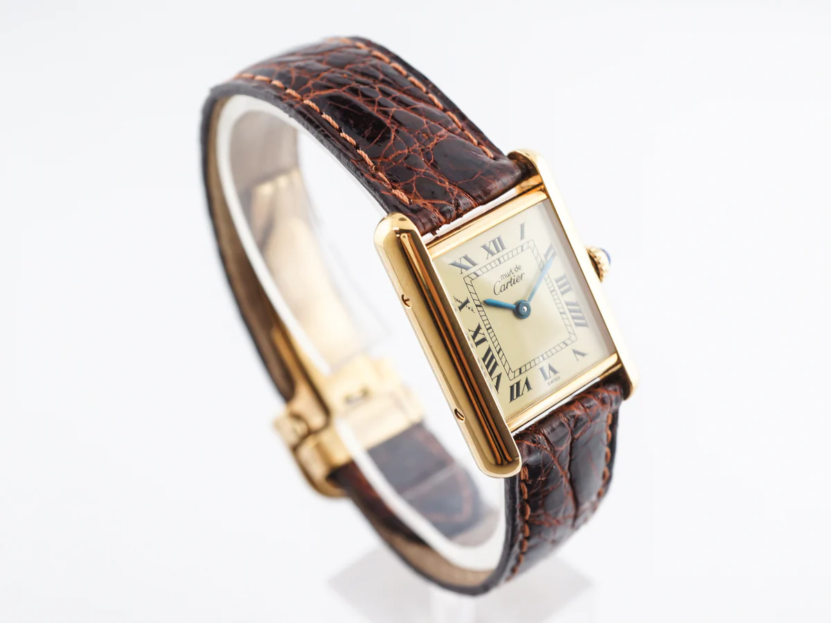 1613 Cartier Tank Women's Watch in Yellow Gold Vermeil - Image 3