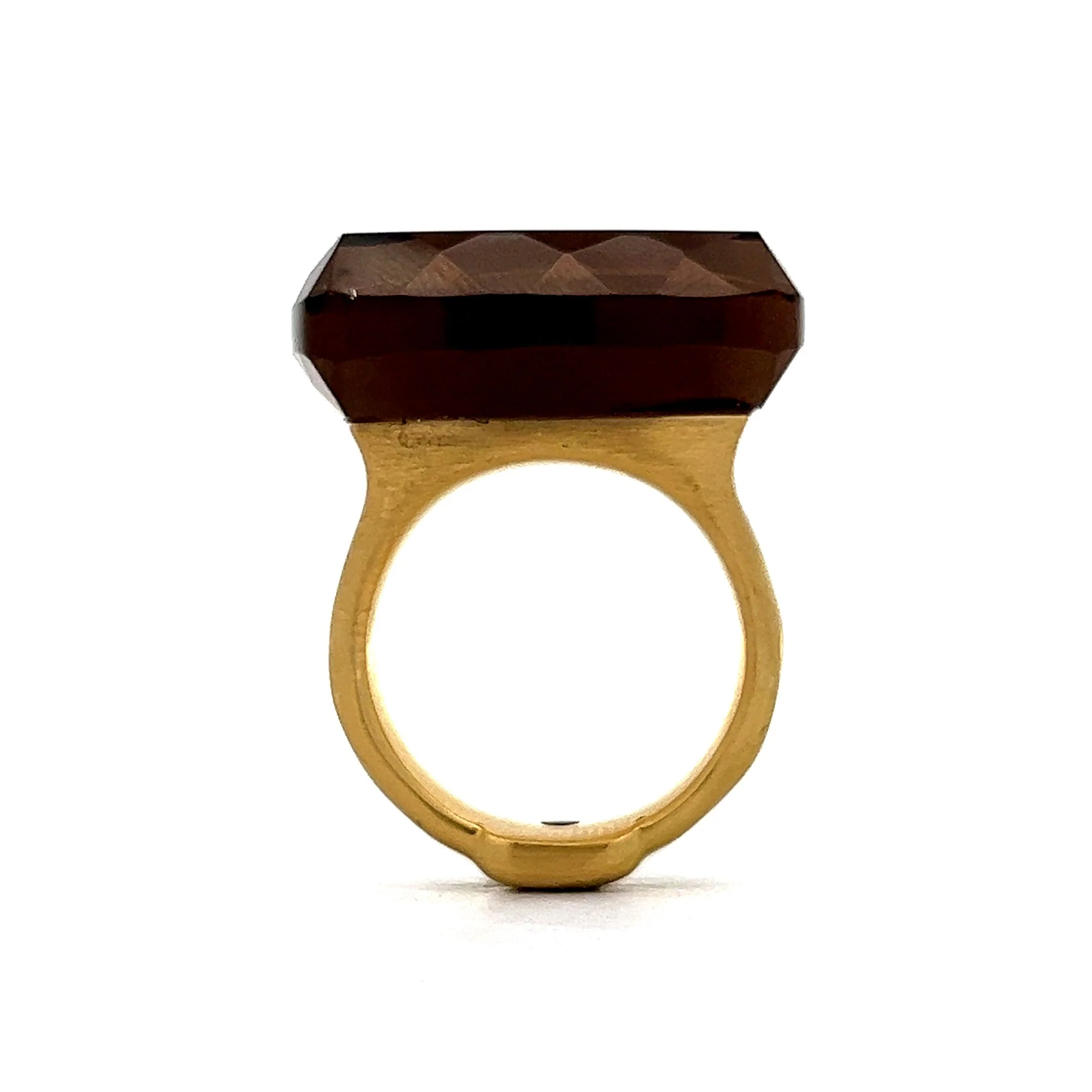 H. Stern Smoky Quartz & Hidden Diamond Cocktail Ring in 18K Yellow Gold - Image 5