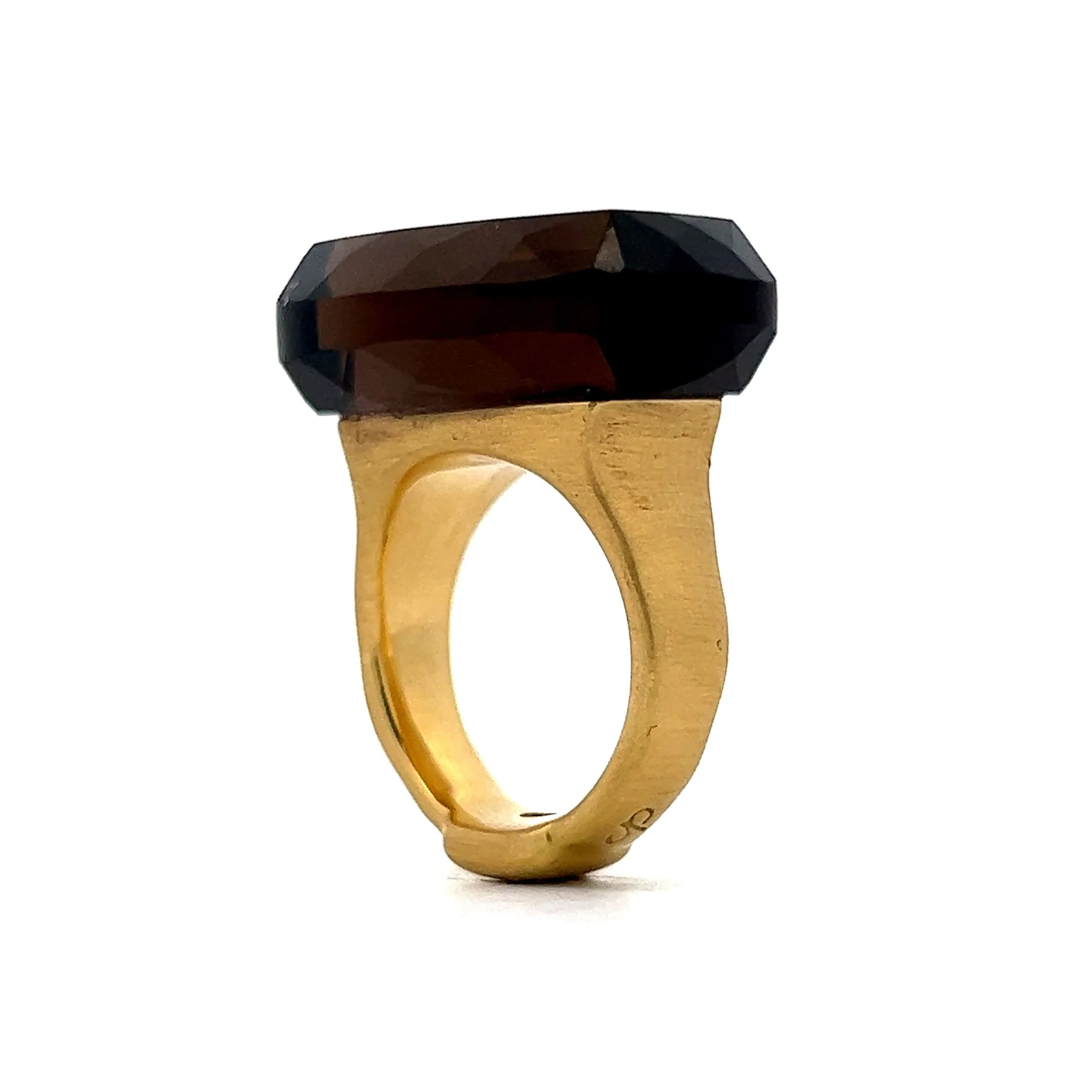 H. Stern Smoky Quartz & Hidden Diamond Cocktail Ring in 18K Yellow Gold - Image 6