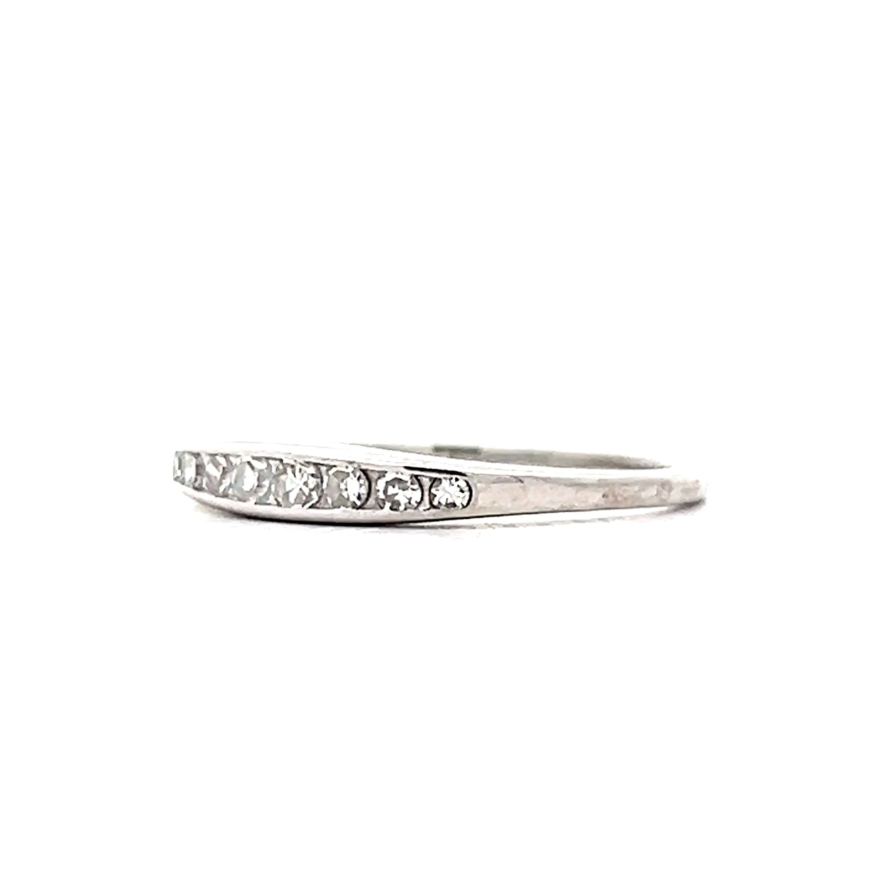 .17 Art Deco Single Cut Diamond Band in 14k - Image 2