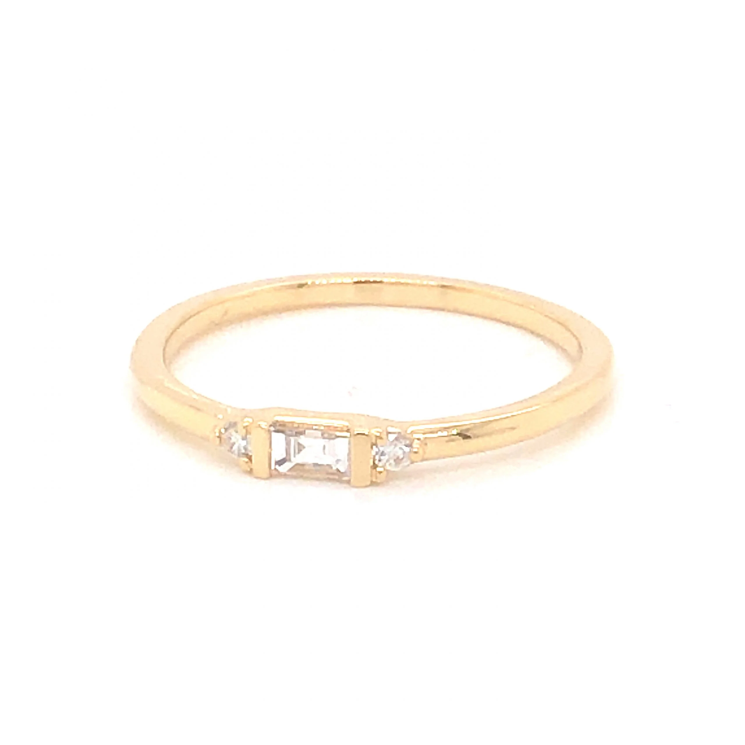 .17 Baguette Diamond Wedding Band in 14k Yellow Gold - Image 2