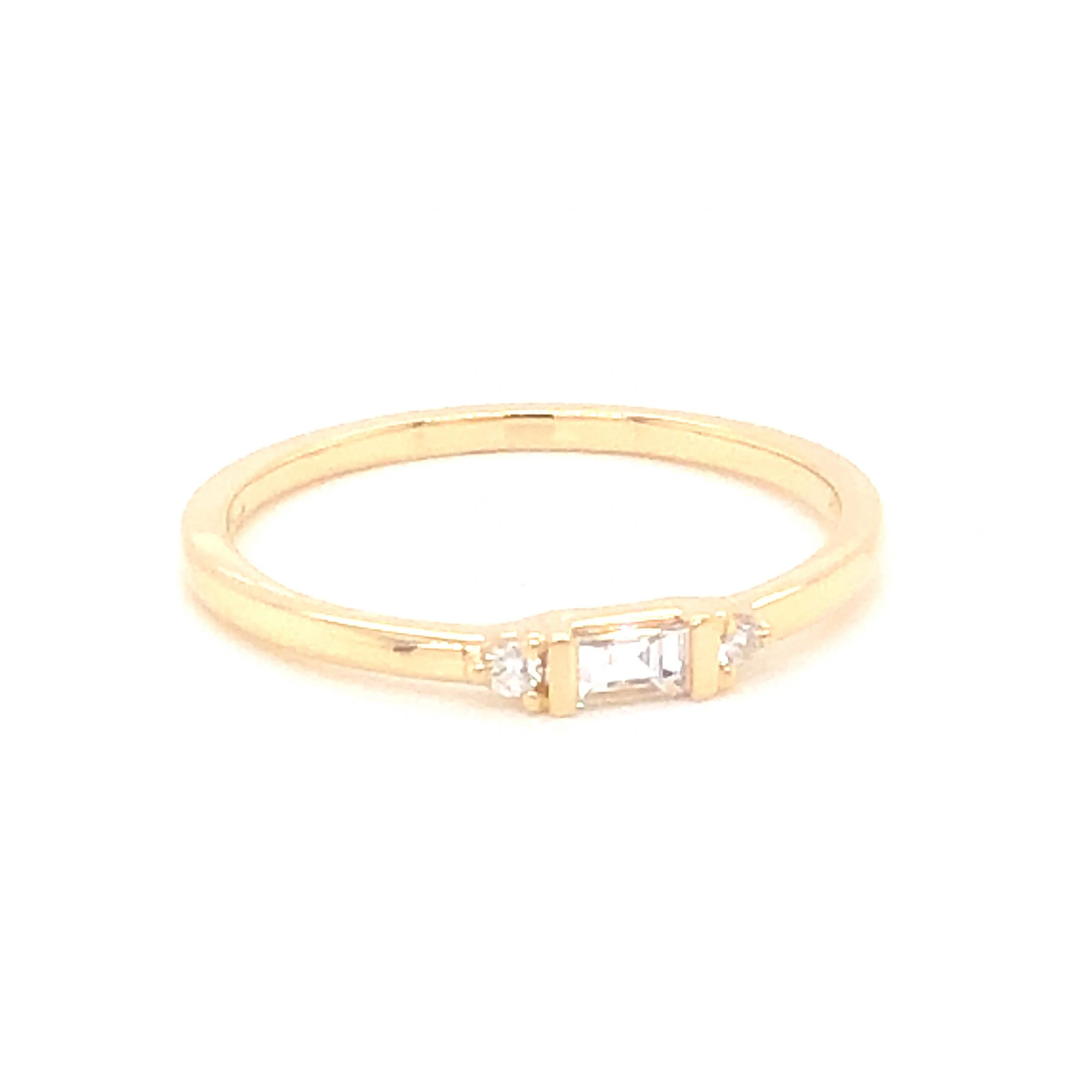 .17 Baguette Diamond Wedding Band in 14k Yellow Gold - Image 3