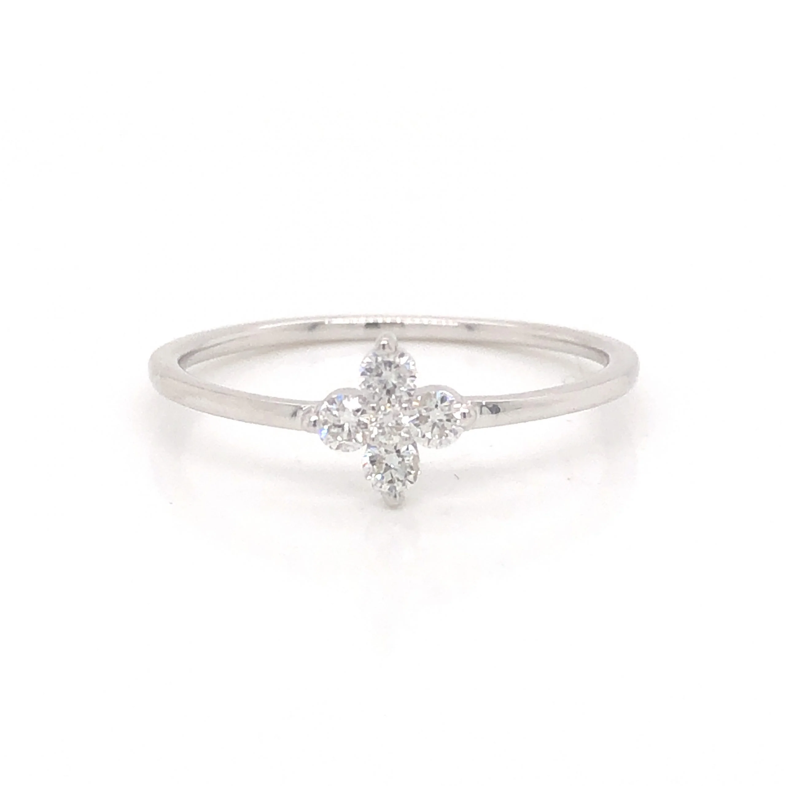.17 Diamond Cluster Stacking Ring in 14k White Gold