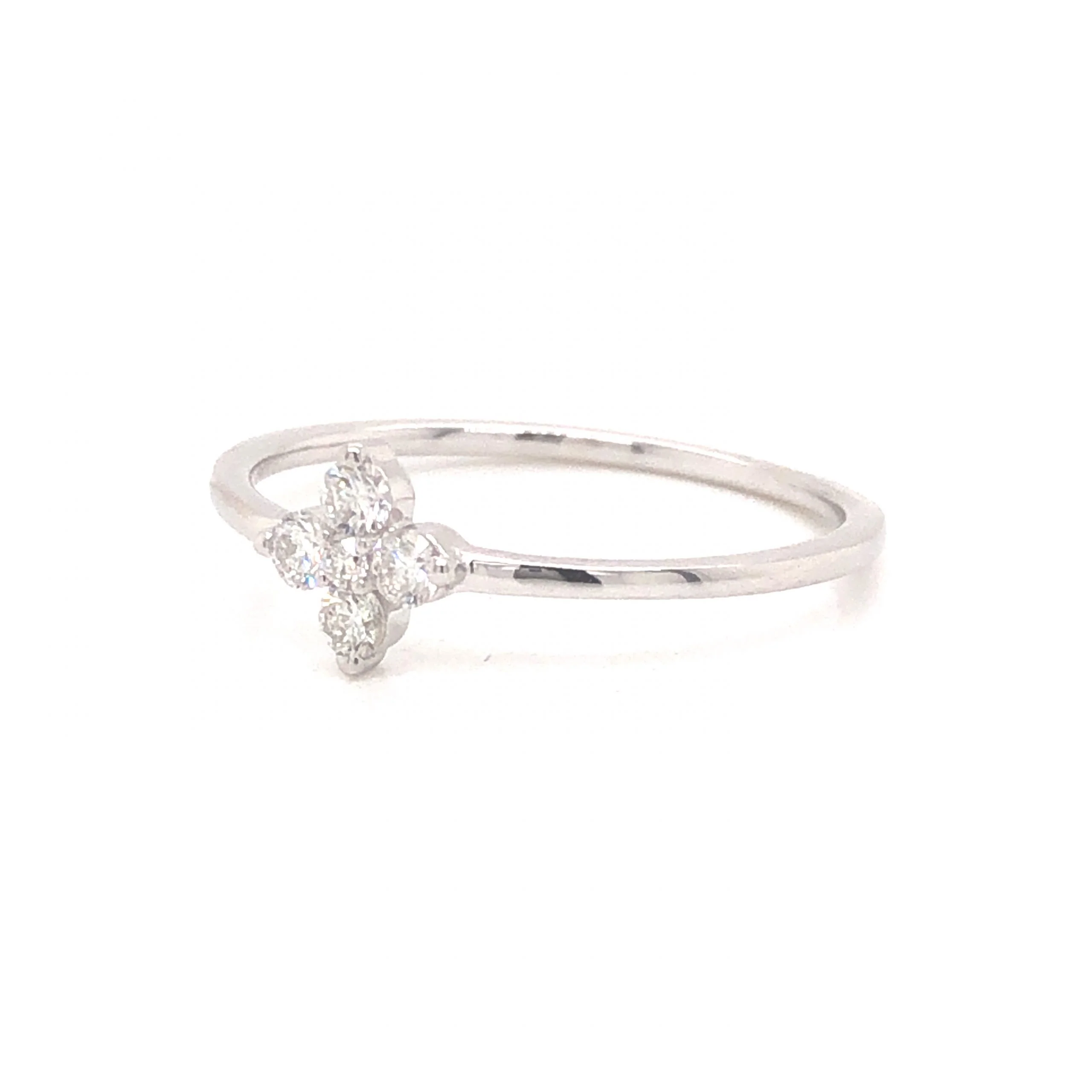 .17 Diamond Cluster Stacking Ring in 14k White Gold - Image 2