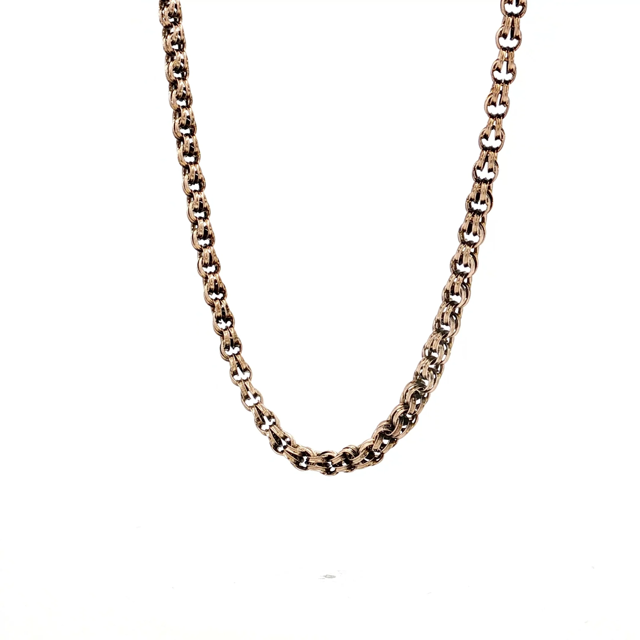 17 Inch Antique Victorian Rolo Chain Necklace in 14k - Image 2