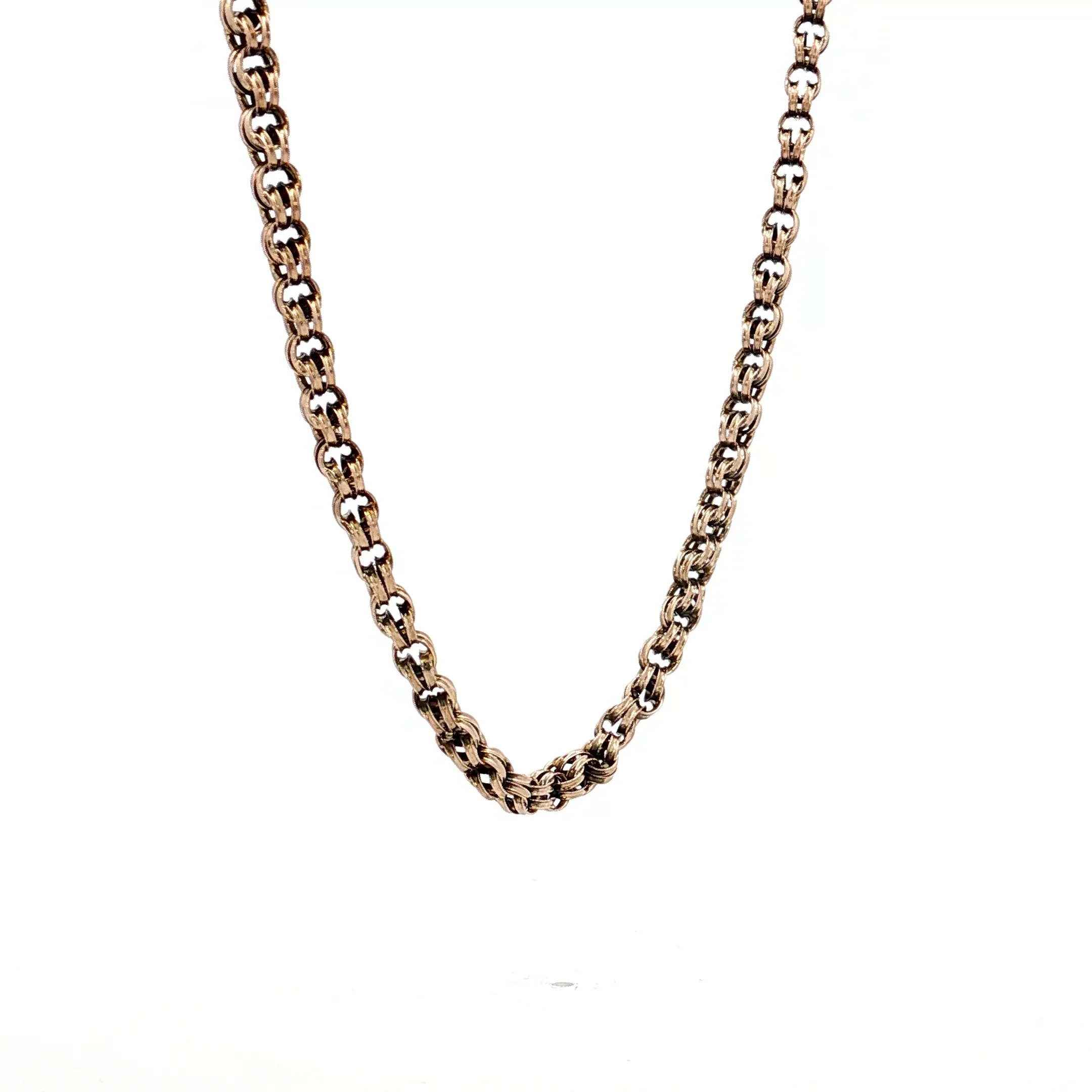 17 Inch Antique Victorian Rolo Chain Necklace in 14k - Image 3