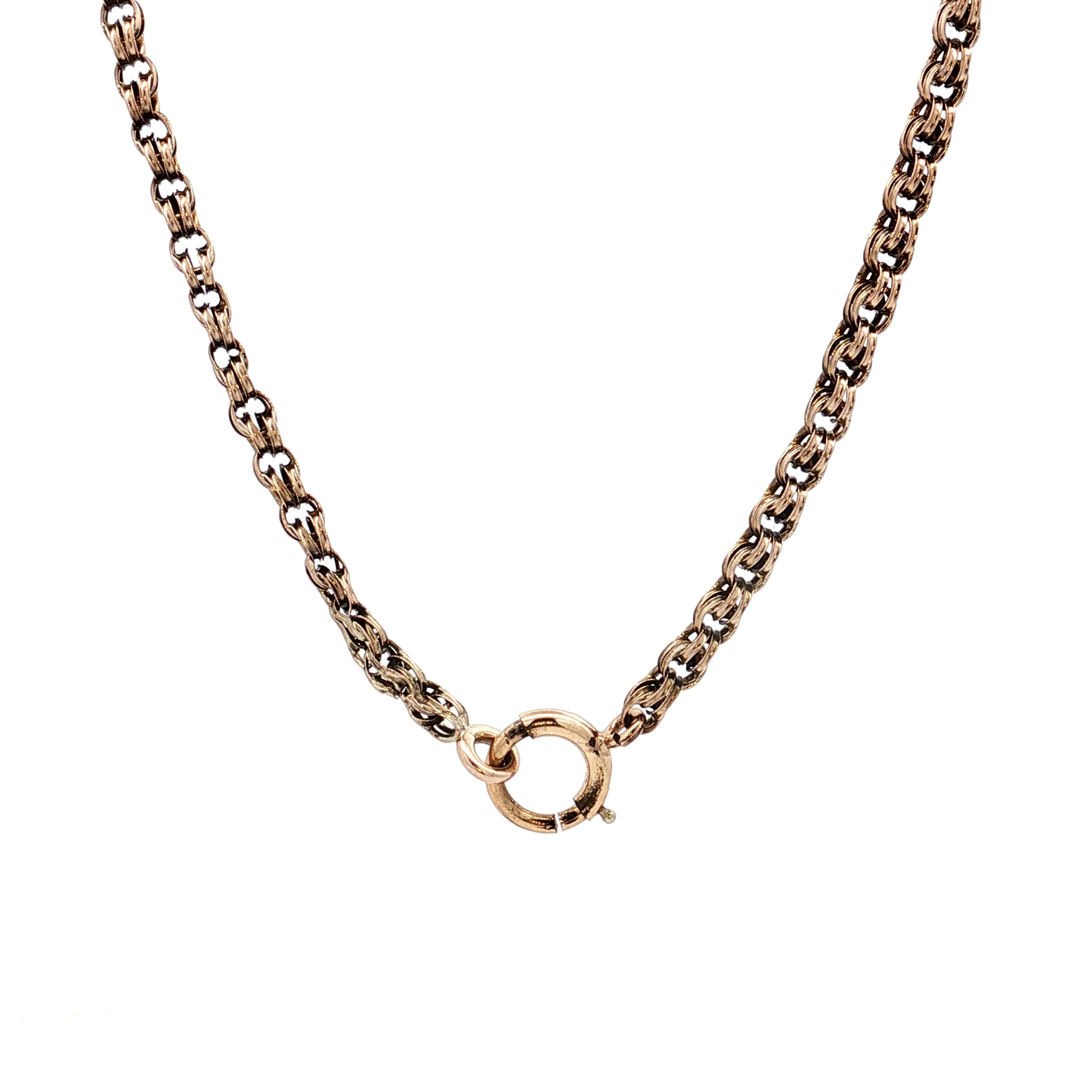 17 Inch Antique Victorian Rolo Chain Necklace in 14k - Image 4