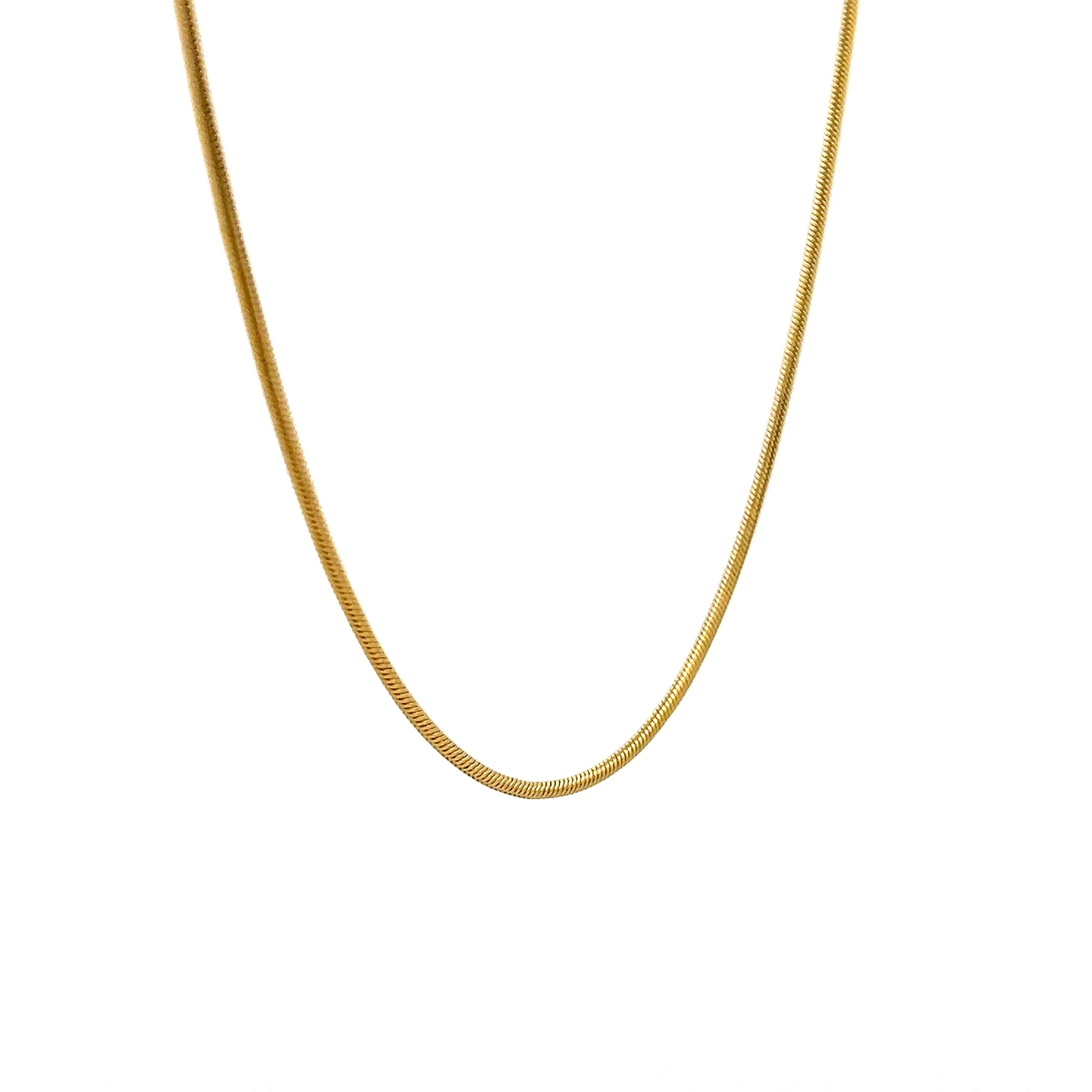 17 Inch Snake Chain Necklace in 14k Yellow Gold - Image 3