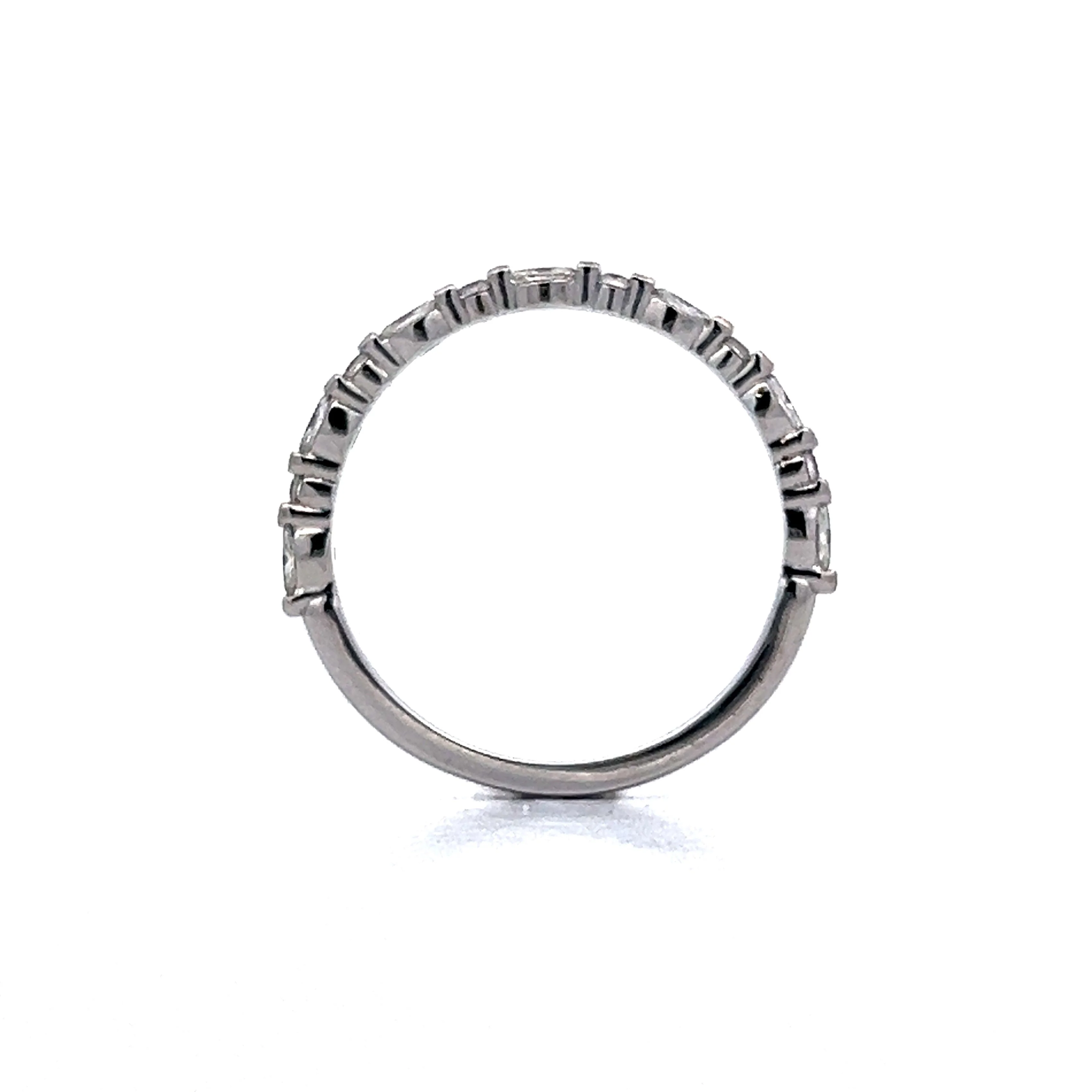 .17 Marquise & Round Diamond Wedding Band in 14k - Image 4