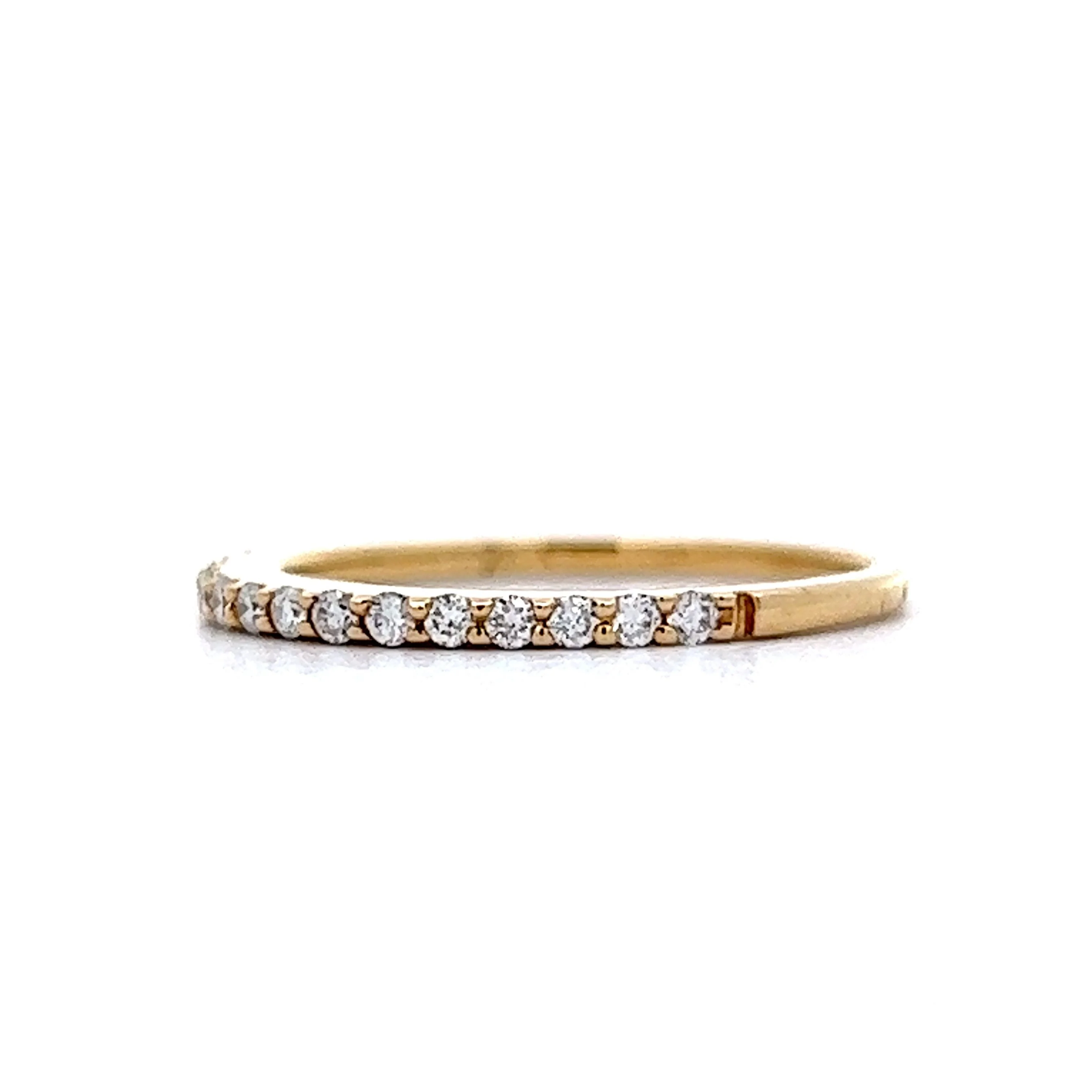.17 Thin Diamond Wedding Band in 14k Yellow Gold - Image 2