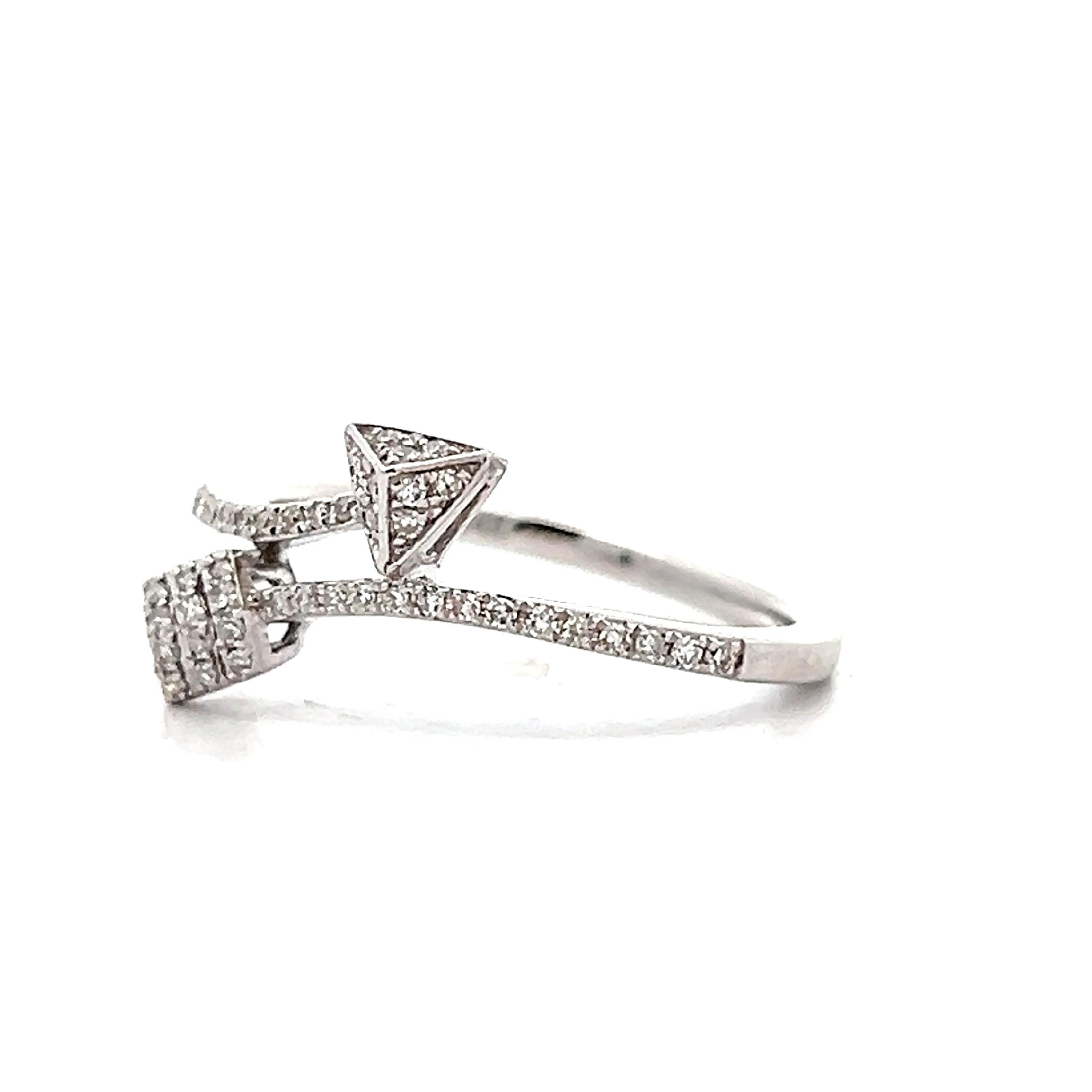 .18 Arrow Wrap Diamond Ring in 14k White Gold - Image 2