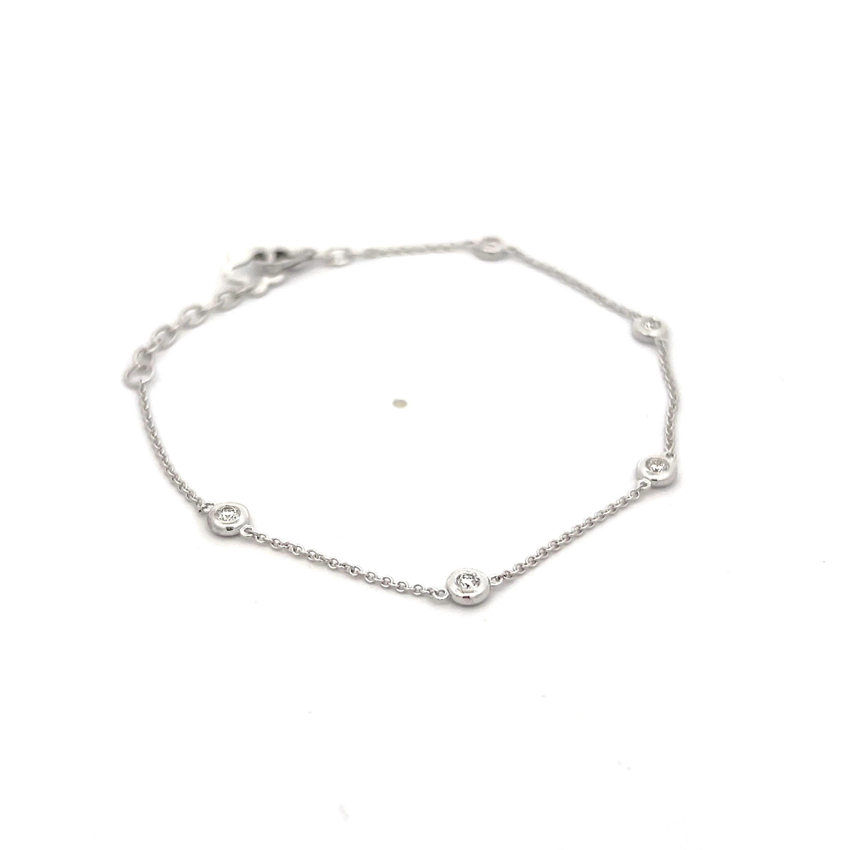 .18 Bezel Set Diamond Station Bracelet in 14k - Image 3