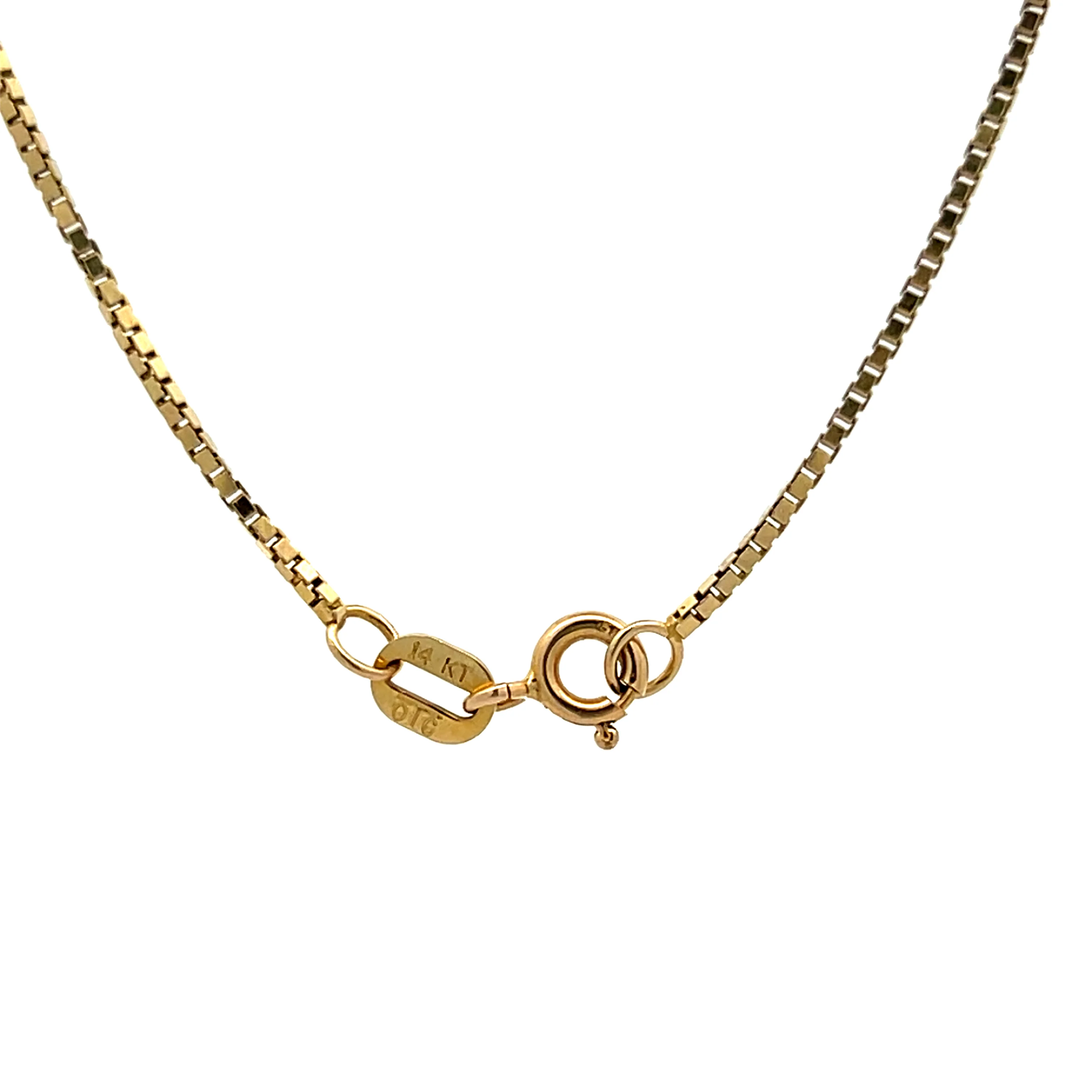 18" Box Chain Necklace 14k Yellow Gold - Image 4