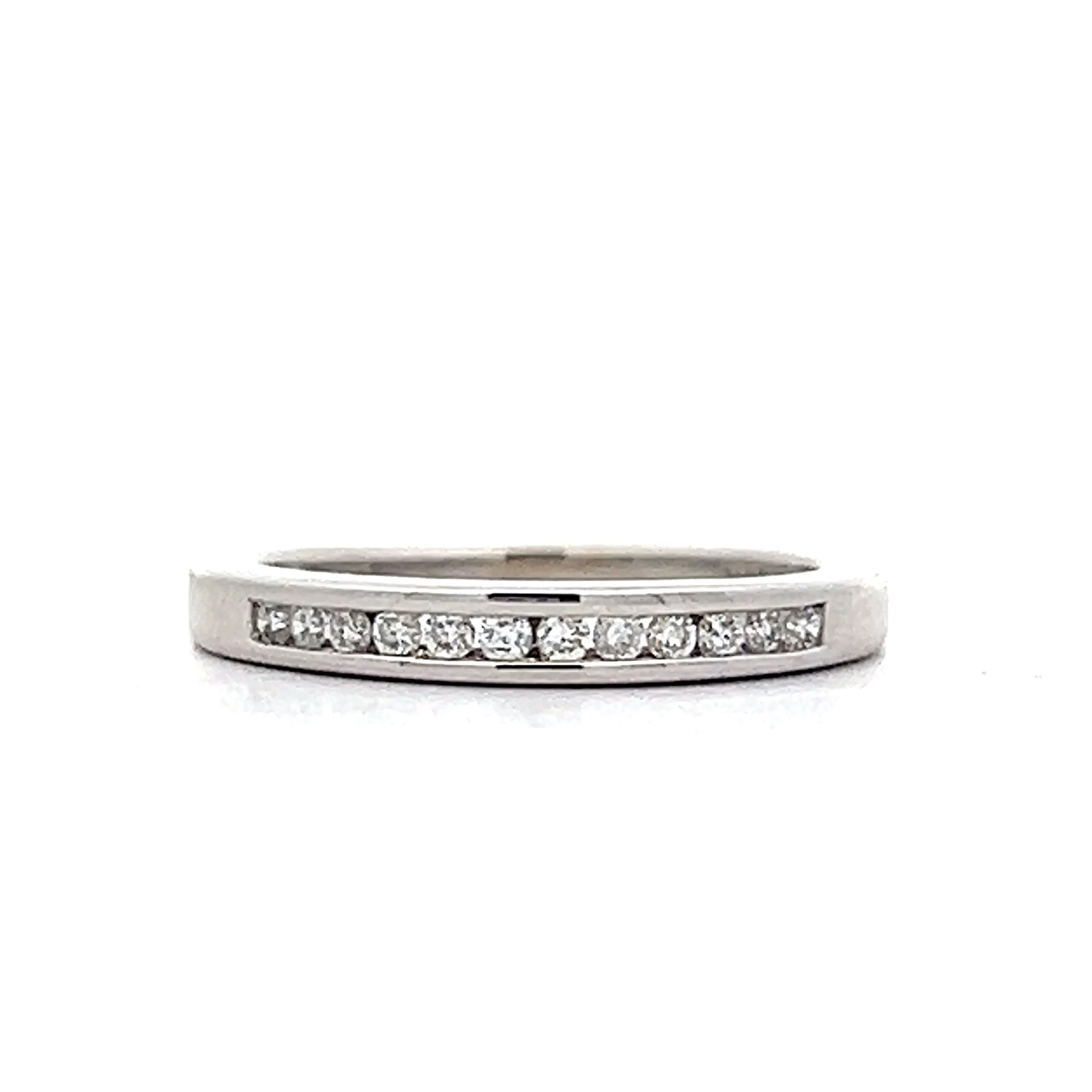 .18 Brilliant Diamond Wedding Band in 14k White Gold