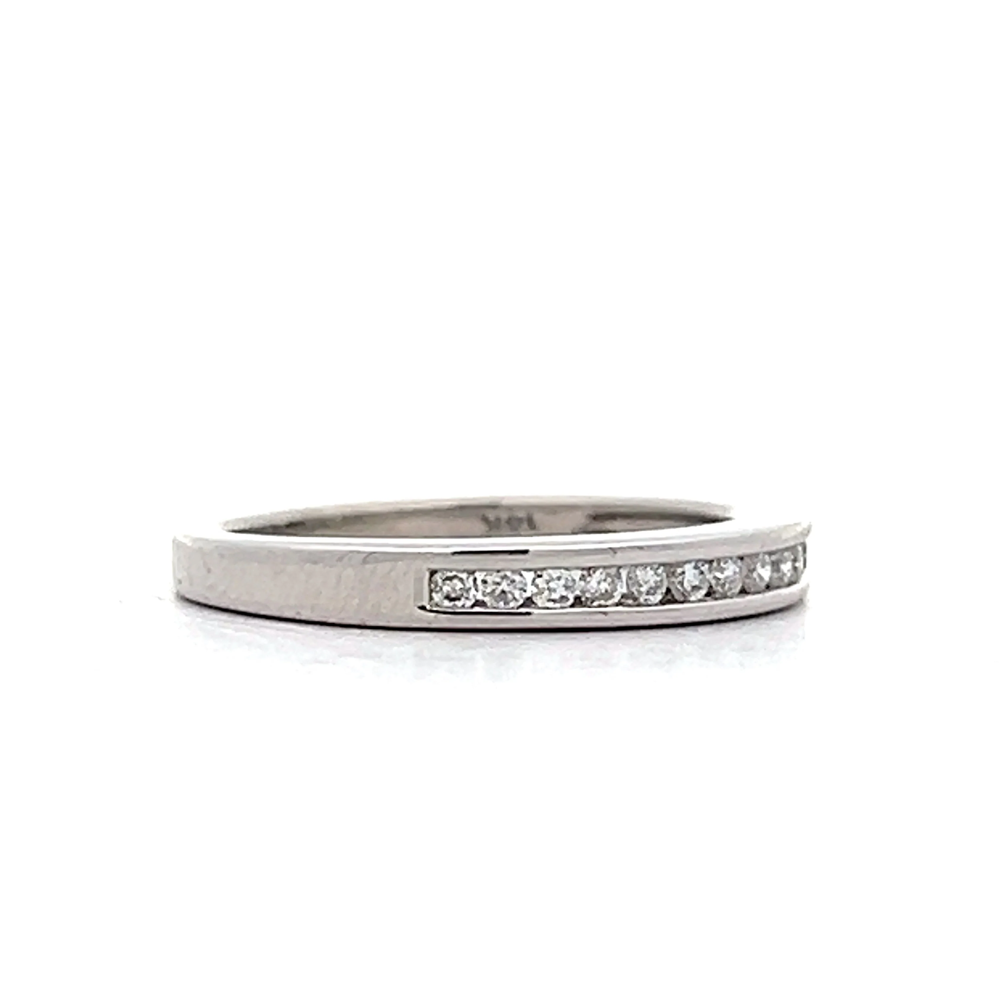 .18 Brilliant Diamond Wedding Band in 14k White Gold - Image 3