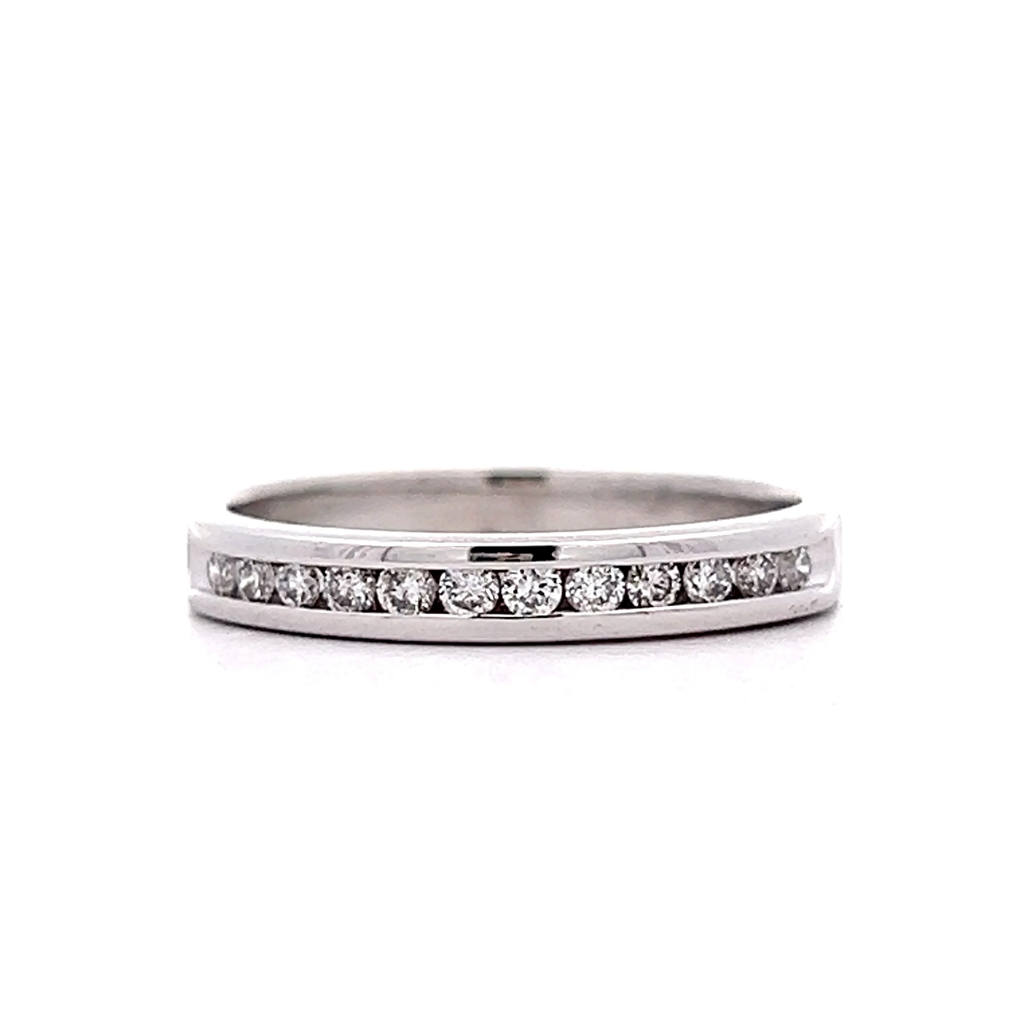 .18 Channel Set Diamond Band in 14k White Gold