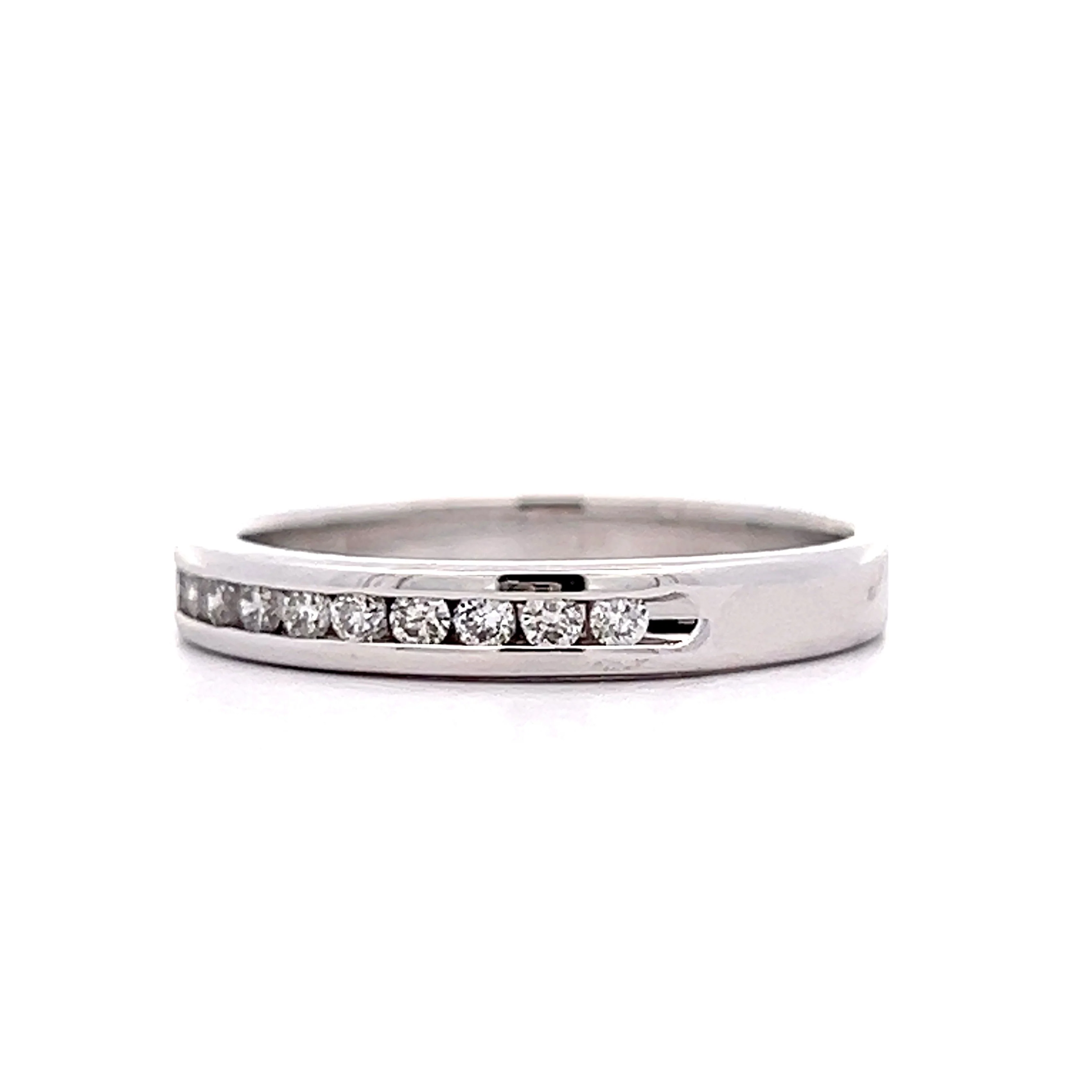 .18 Channel Set Diamond Band in 14k White Gold - Image 2