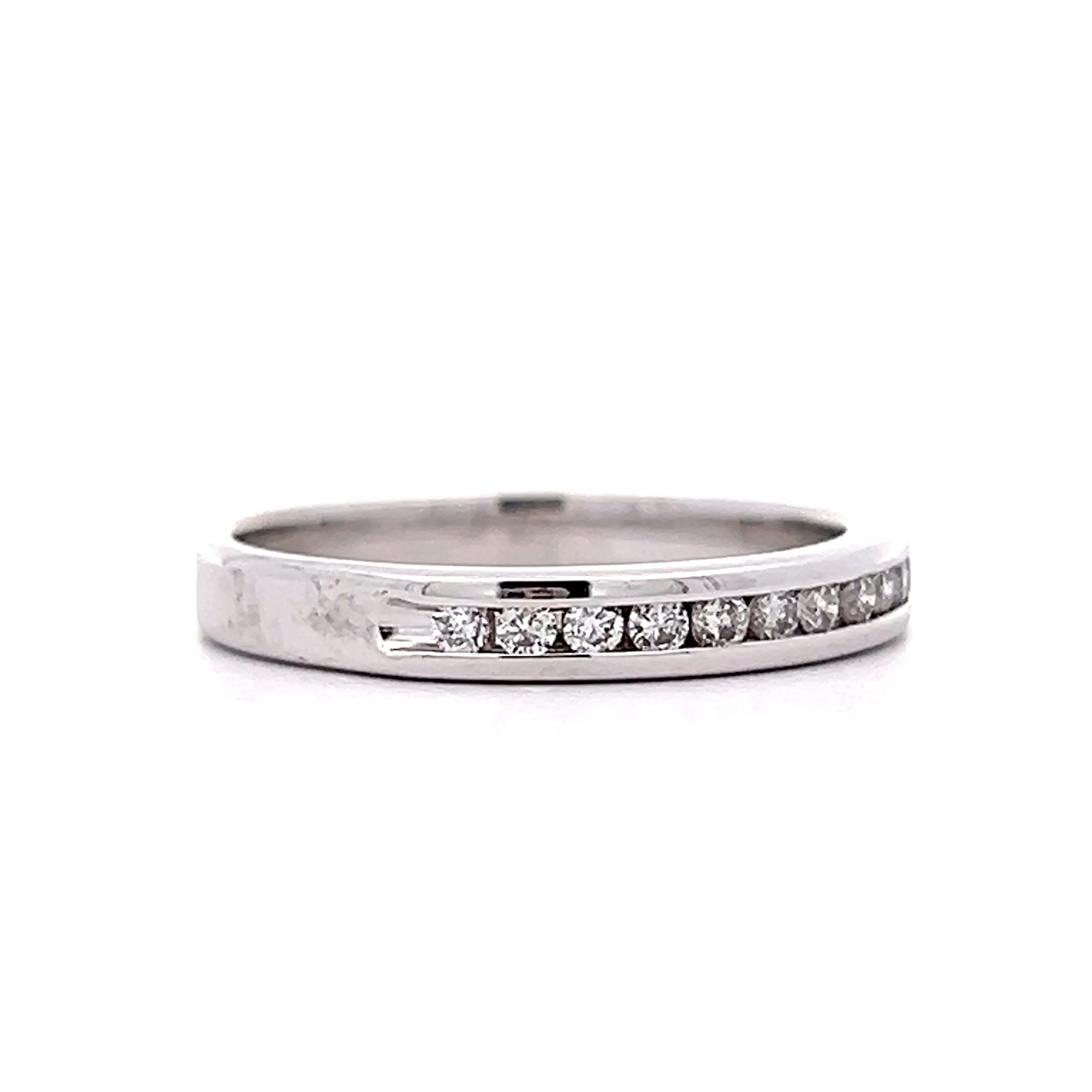 .18 Channel Set Diamond Band in 14k White Gold - Image 3