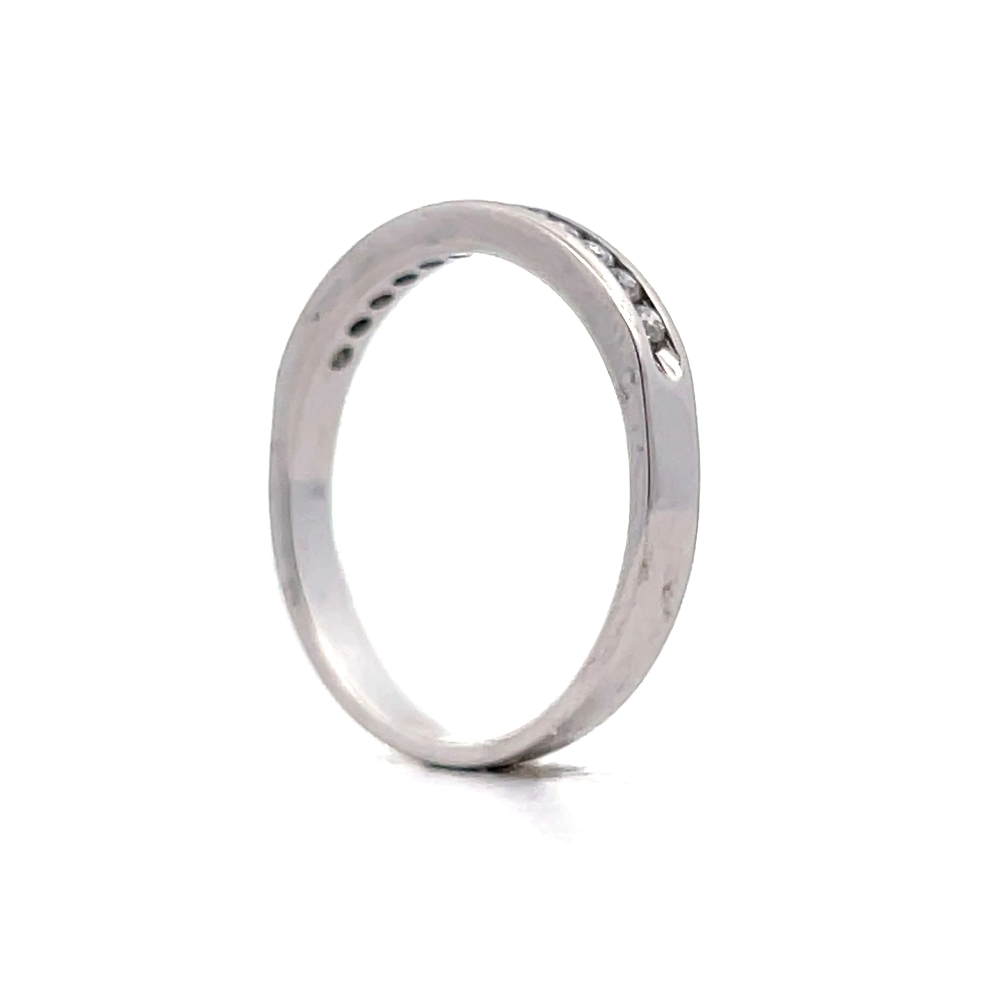 .18 Channel Set Diamond Band in 14k White Gold - Image 5