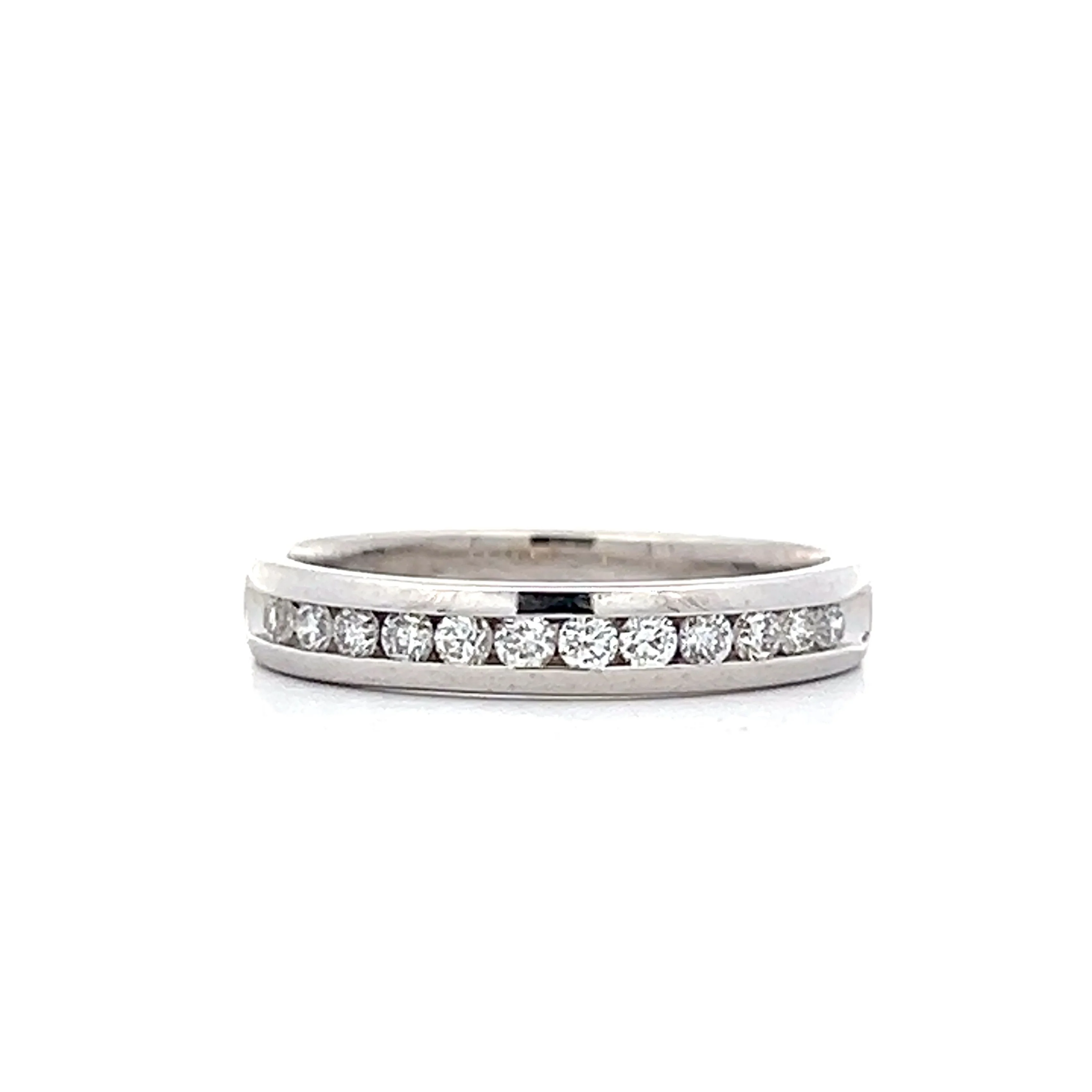 .18 Channel Set Diamond Wedding Band in 14k