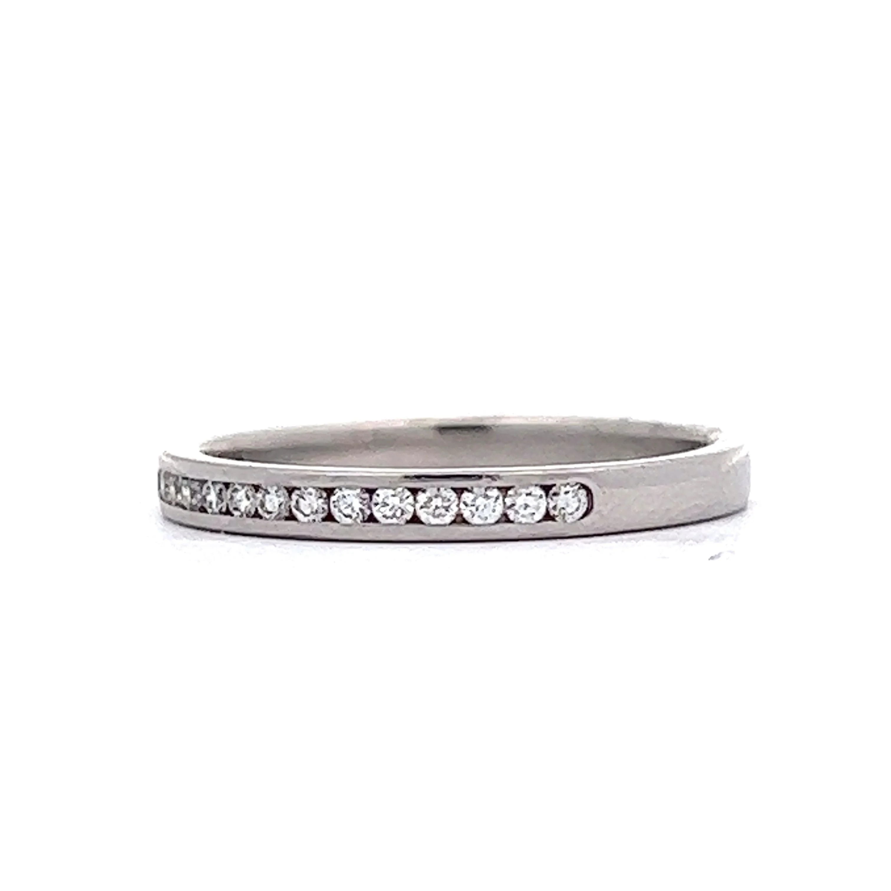 .18 Channel Set Diamond Wedding Band in Platinum - Image 2