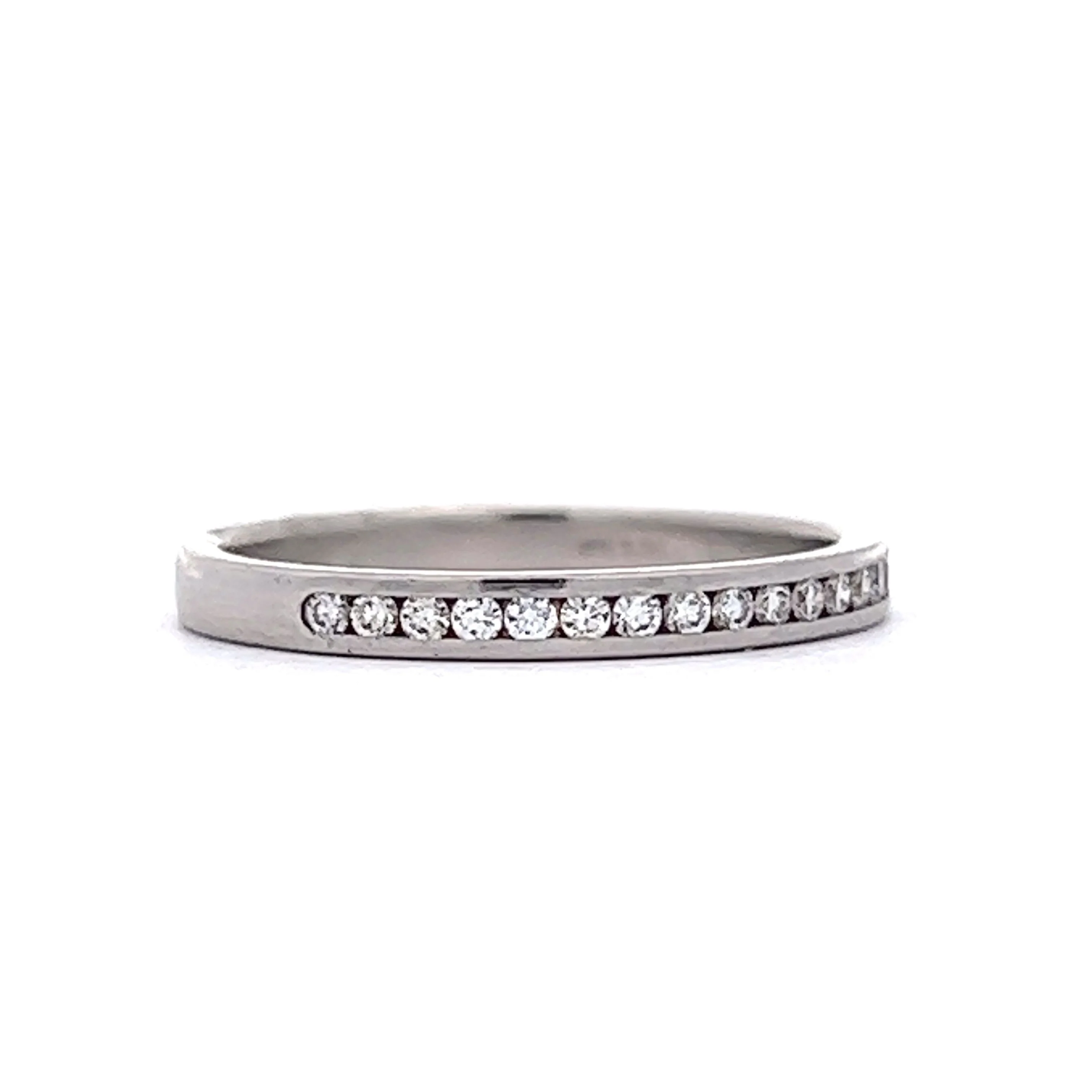.18 Channel Set Diamond Wedding Band in Platinum - Image 3