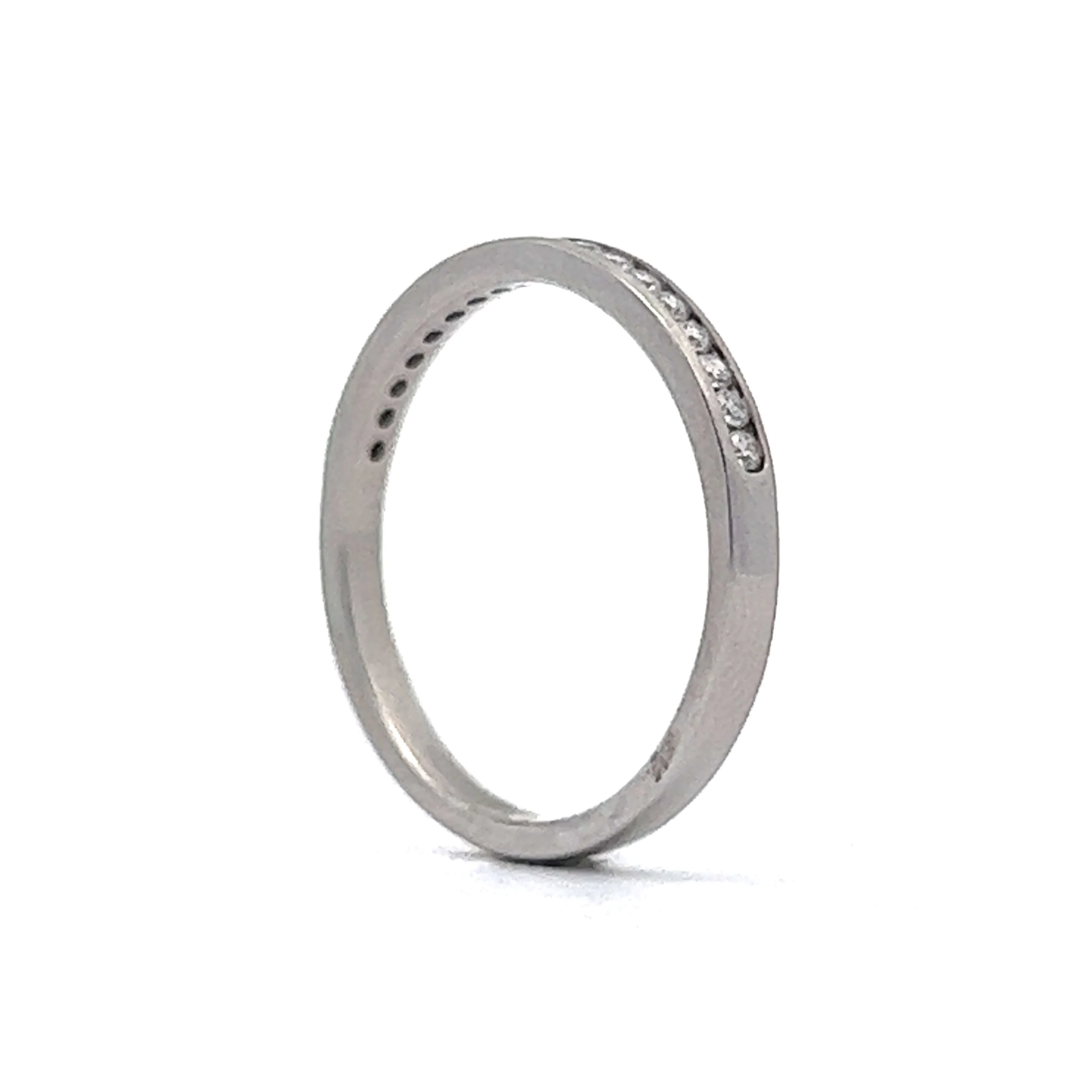 .18 Channel Set Diamond Wedding Band in Platinum - Image 5